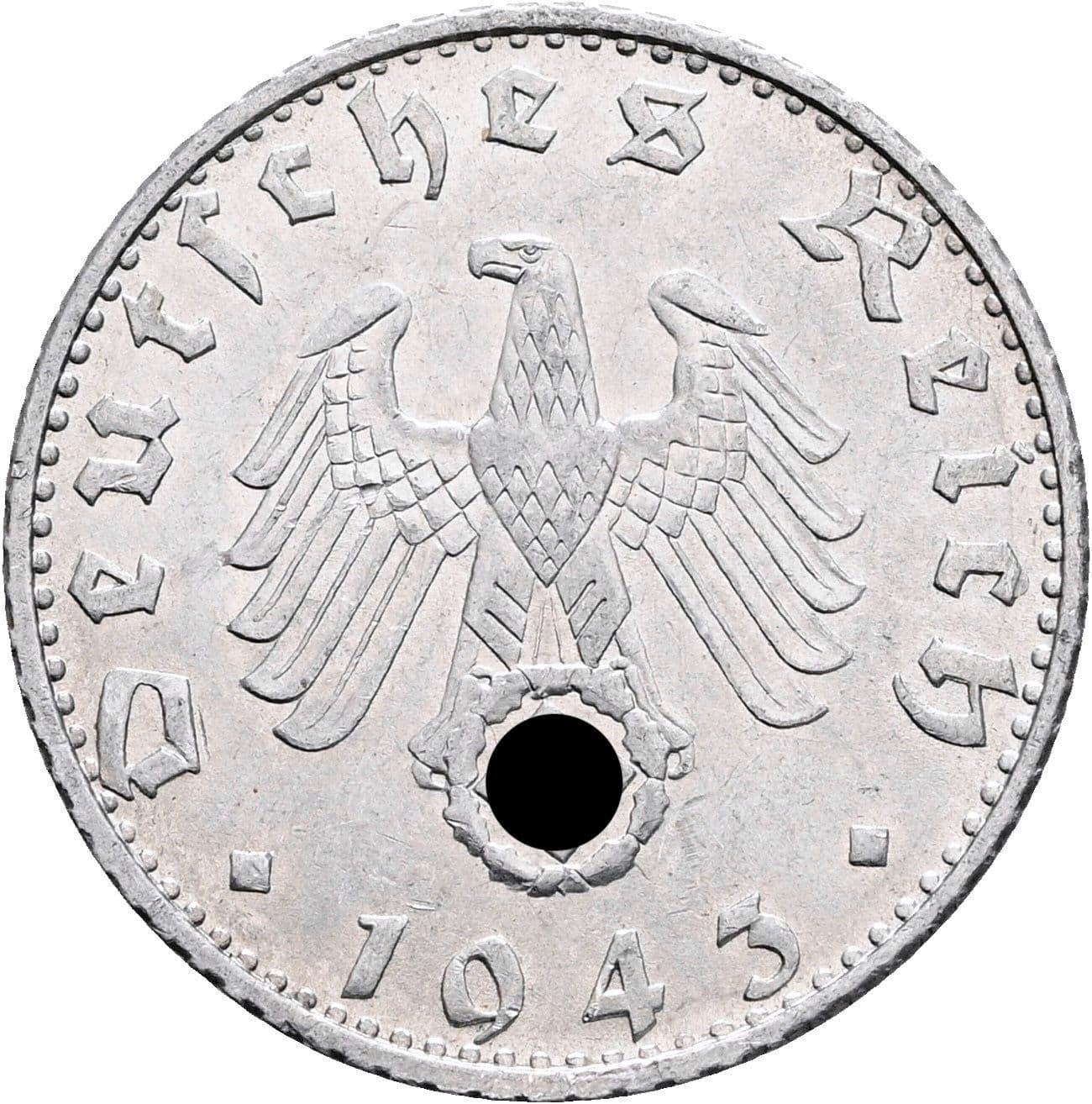 50 Reichspfennig 1943 B – Rückseite