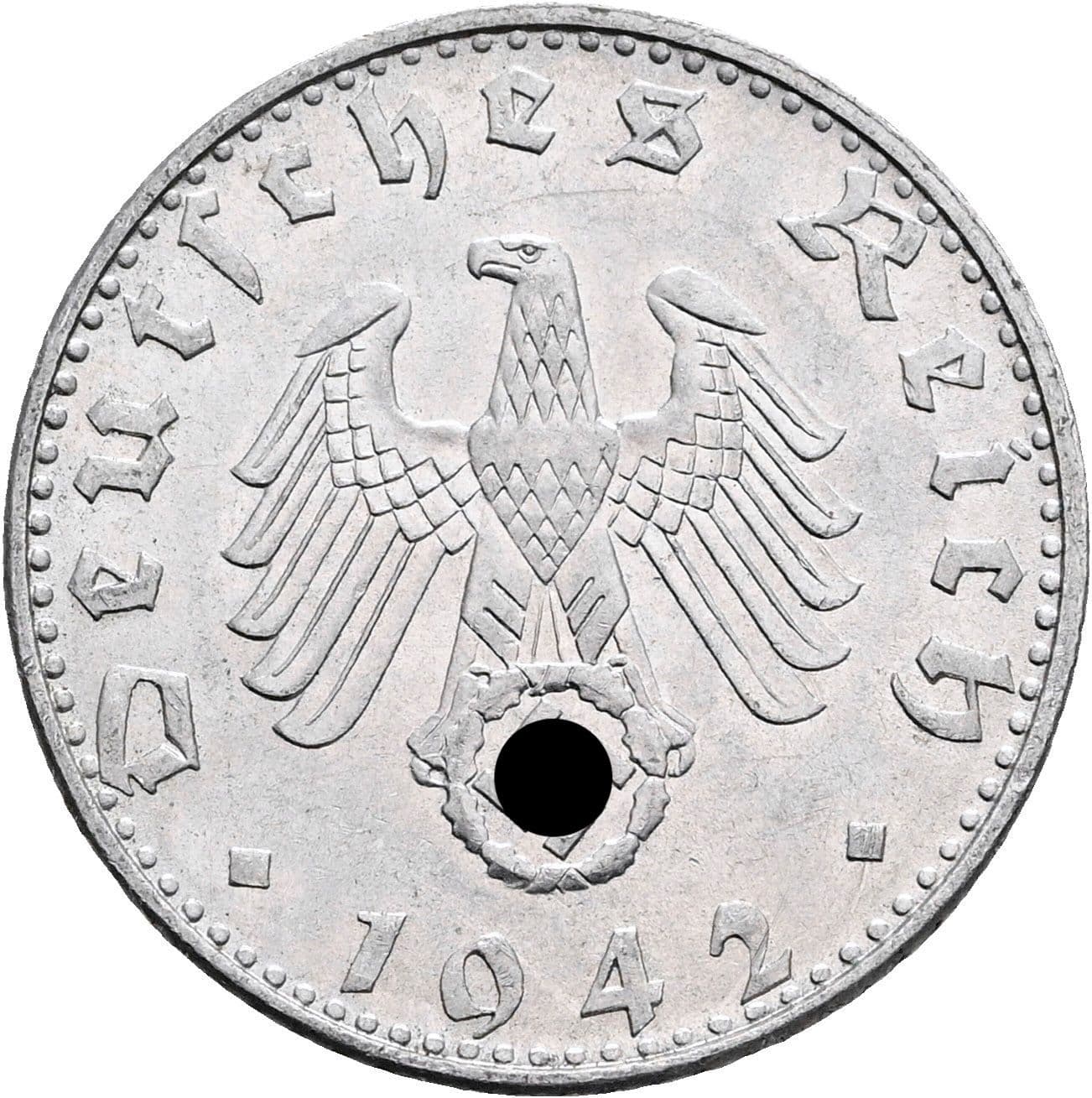 50 Reichspfennig 1942 B – Rückseite