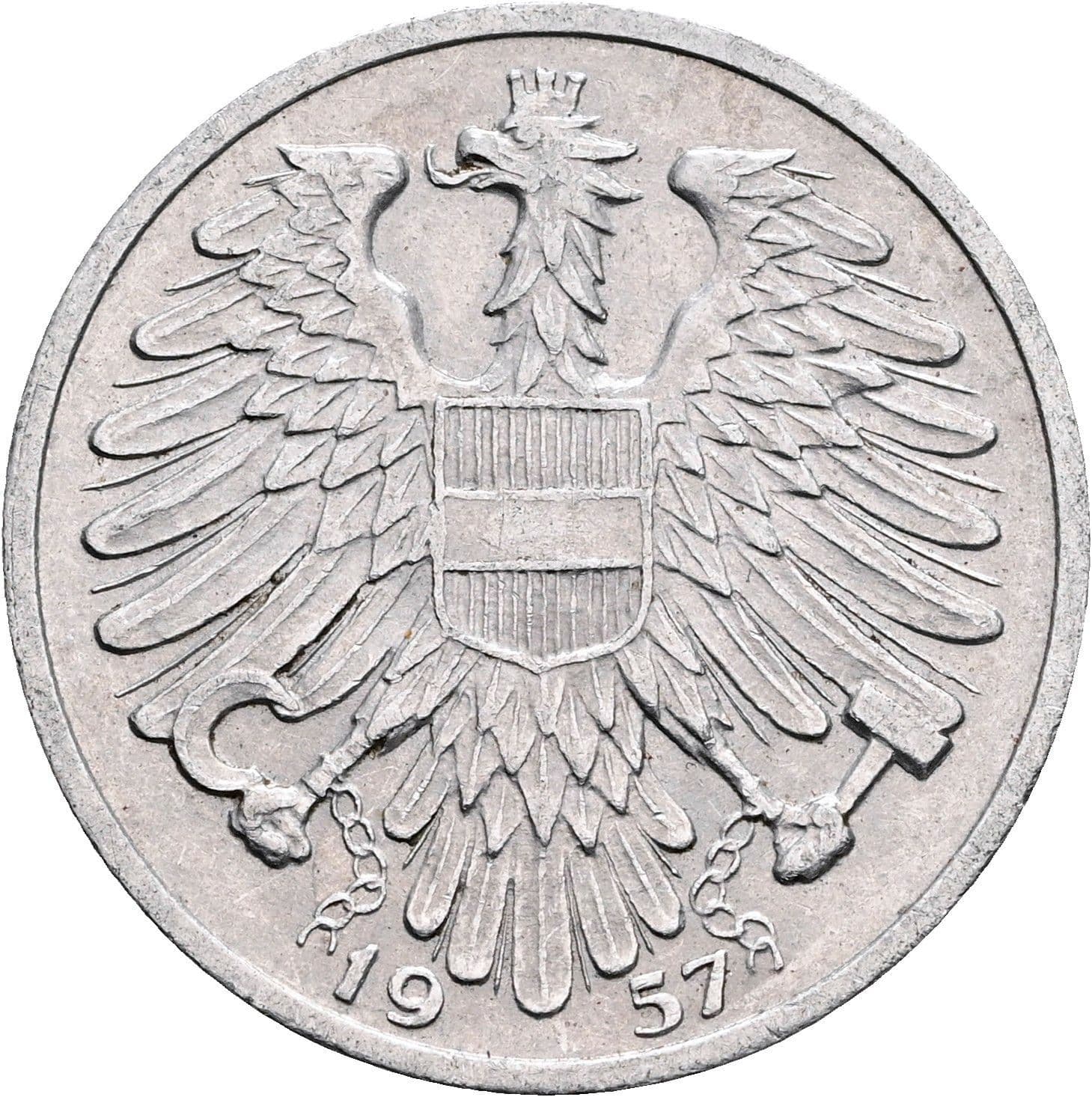1 Schilling 1957 – Rückseite