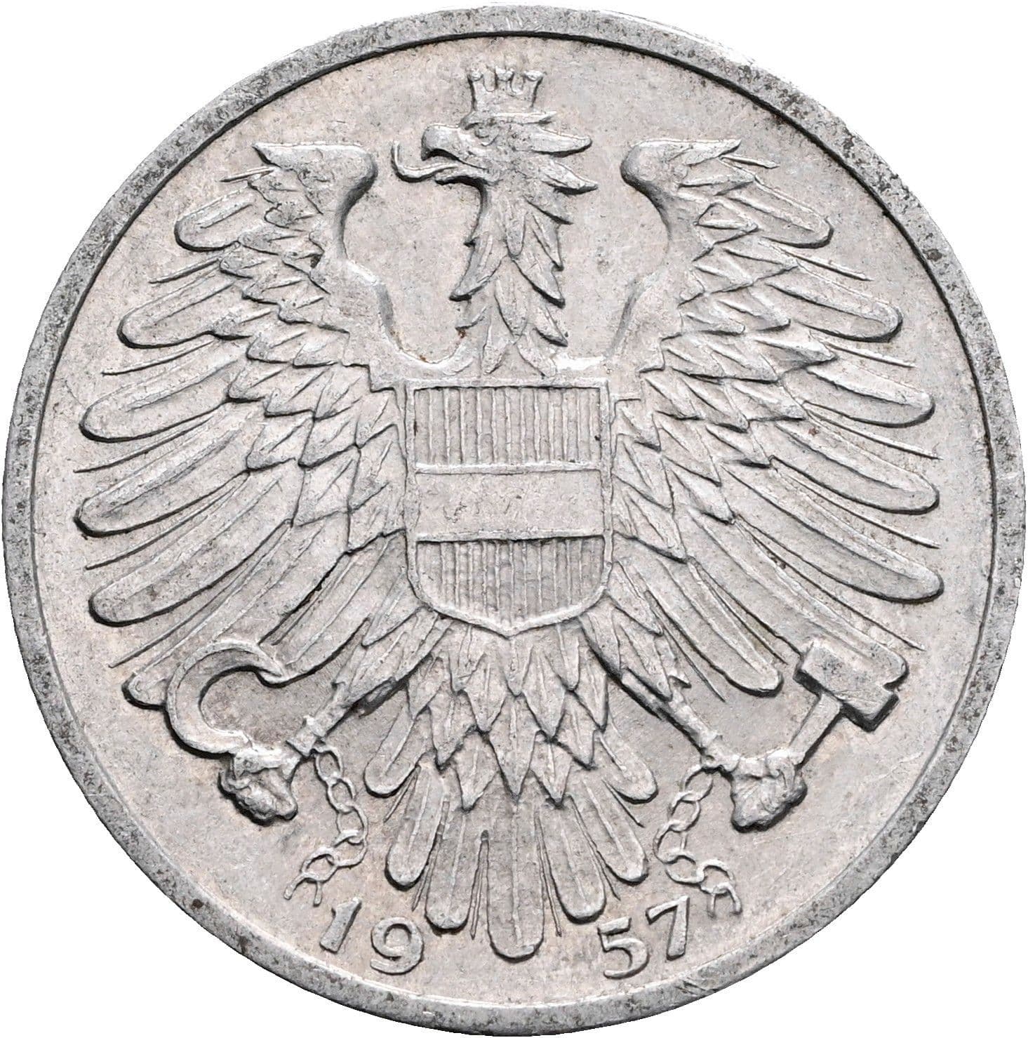 1 Schilling 1957 – Rückseite