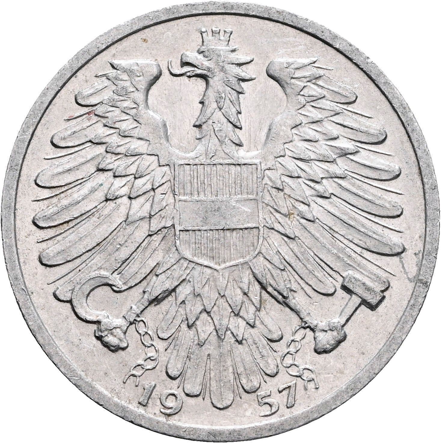 1 Schilling 1957 – Rückseite