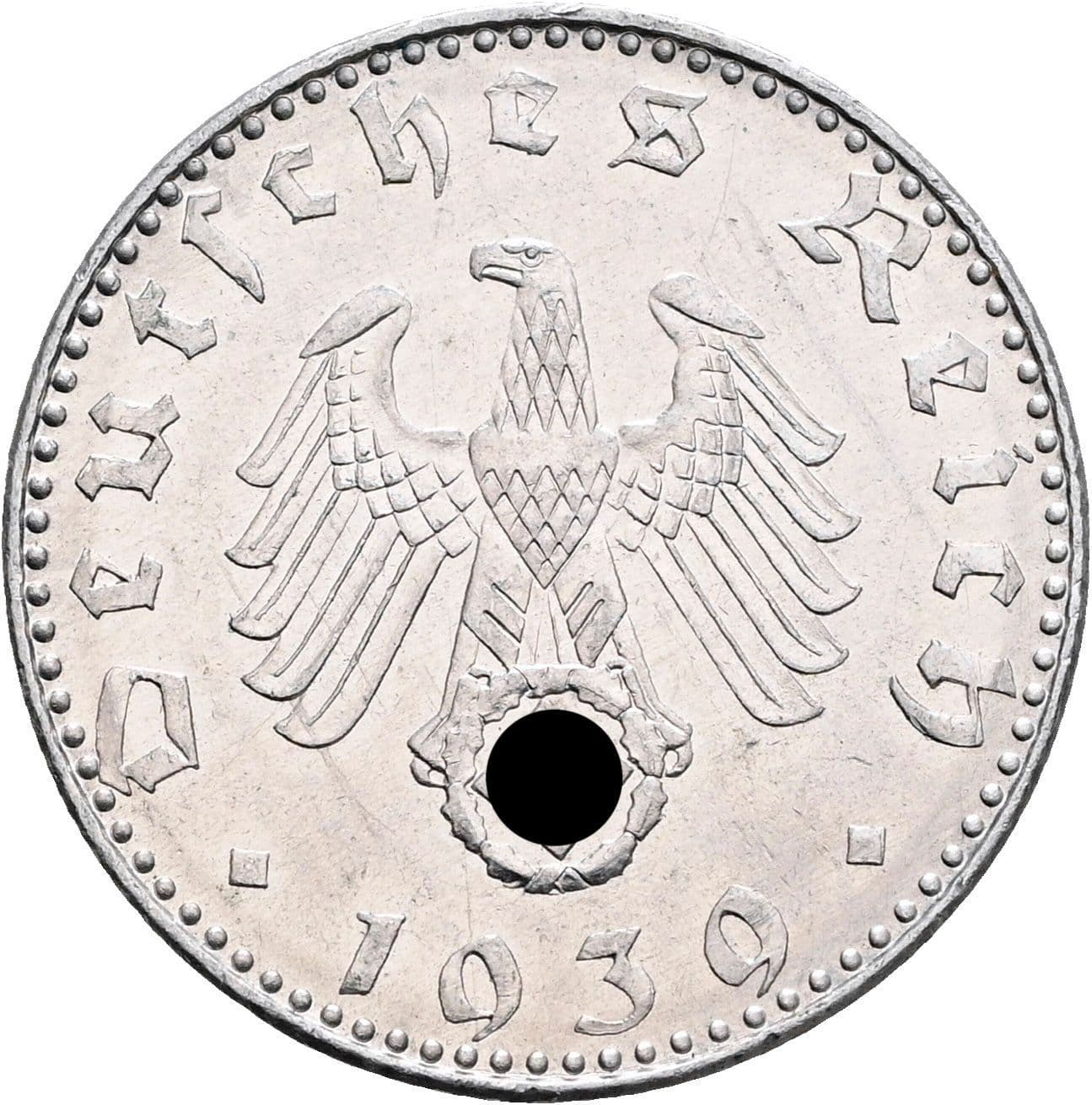 50 Reichspfennig 1939 B – Rückseite