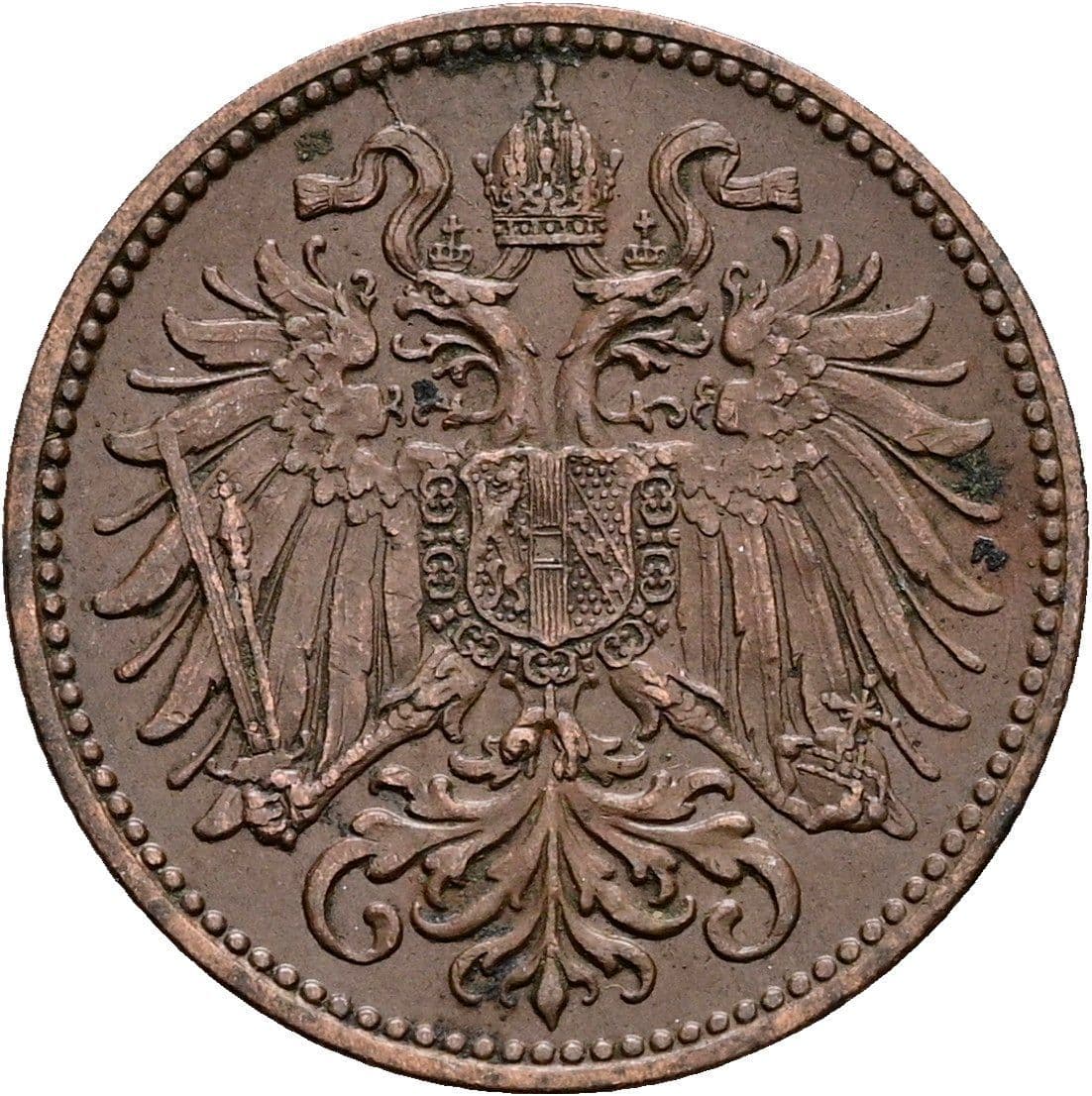 2 Heller Franz Joseph I. 1848-1916 1897 – Rückseite