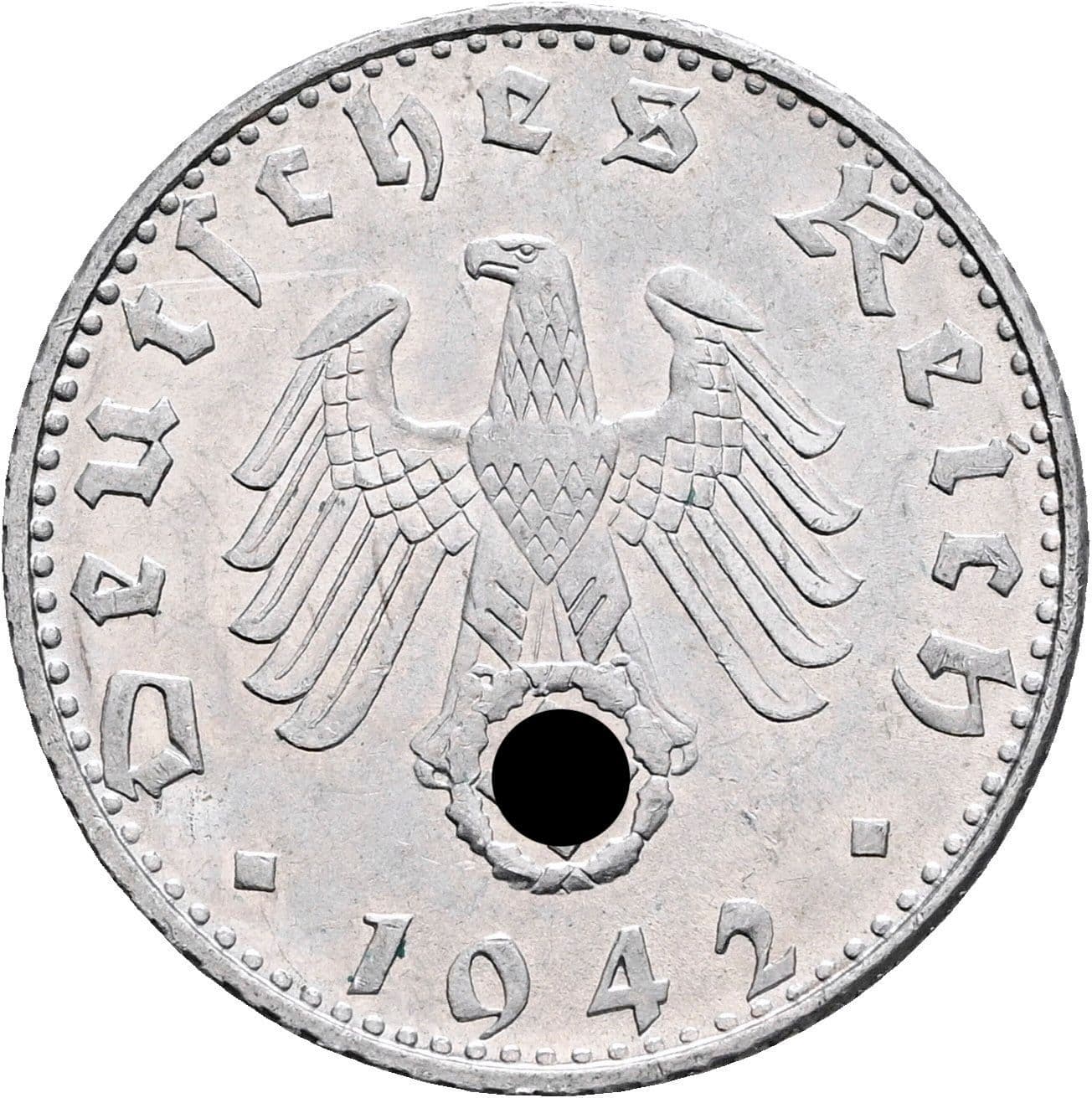 50 Reichspfennig 1942 B – Rückseite