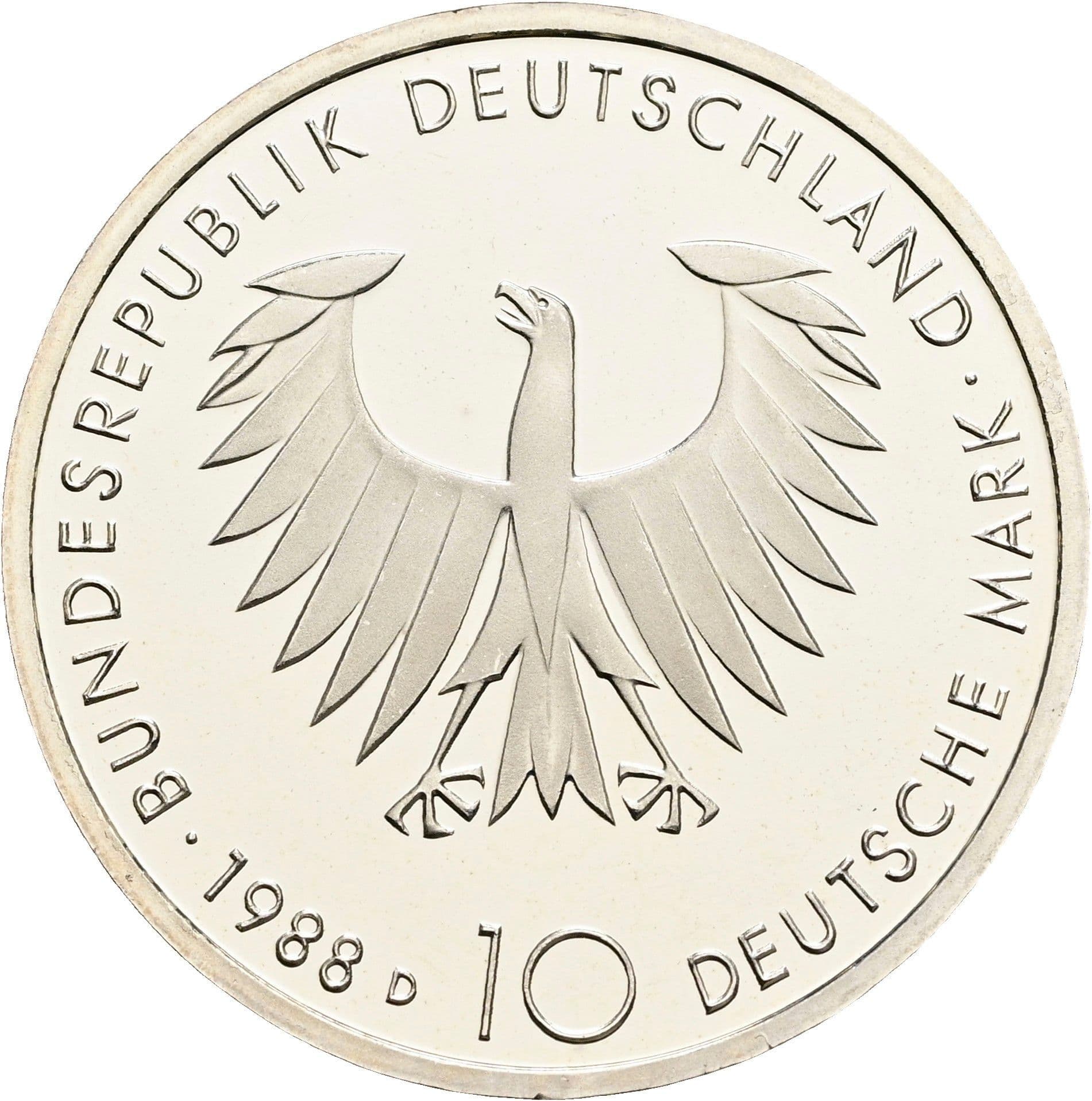 10 Deutsche Mark 1988 – Rückseite