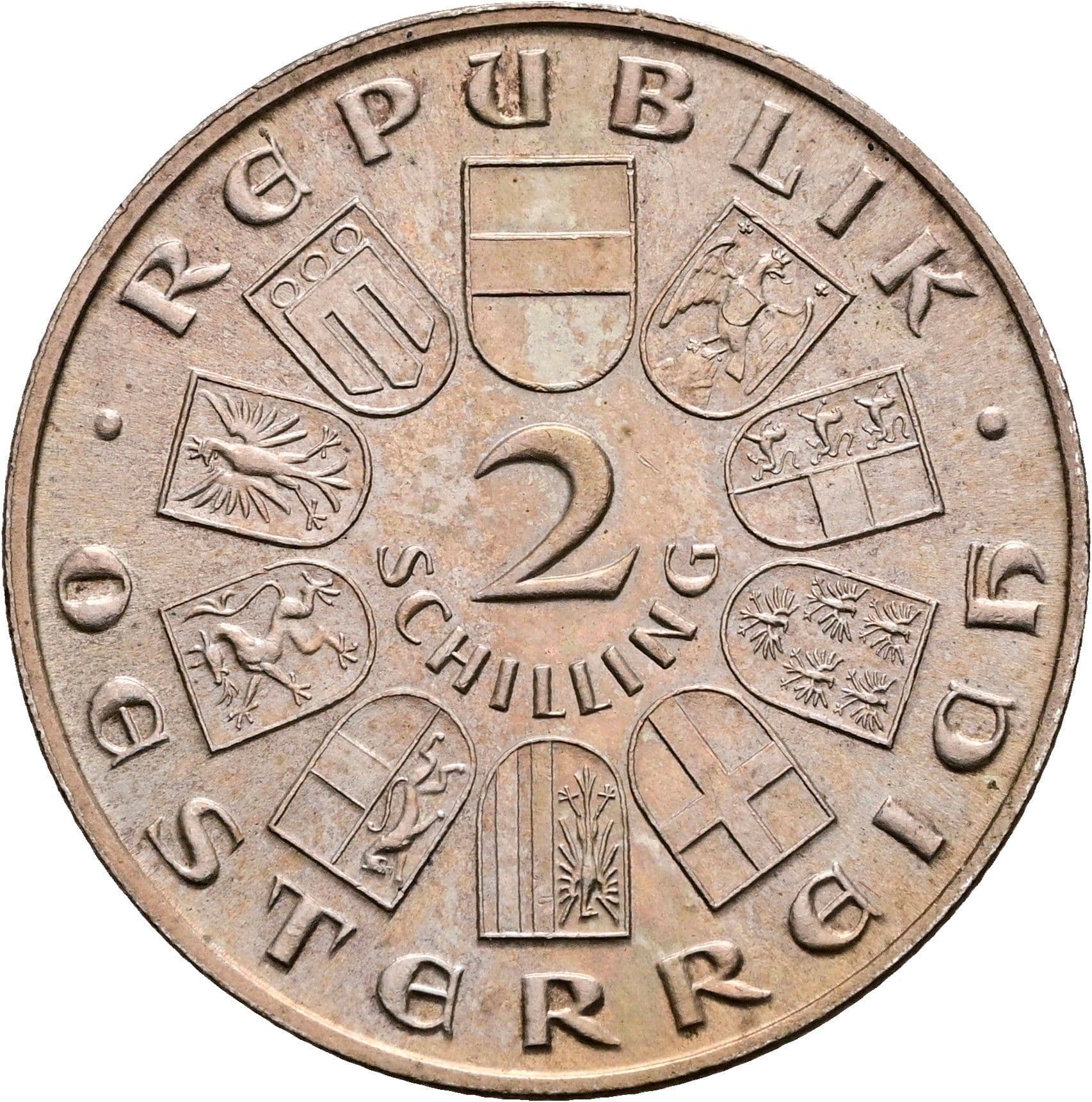 2 Schilling 1931 – Rückseite