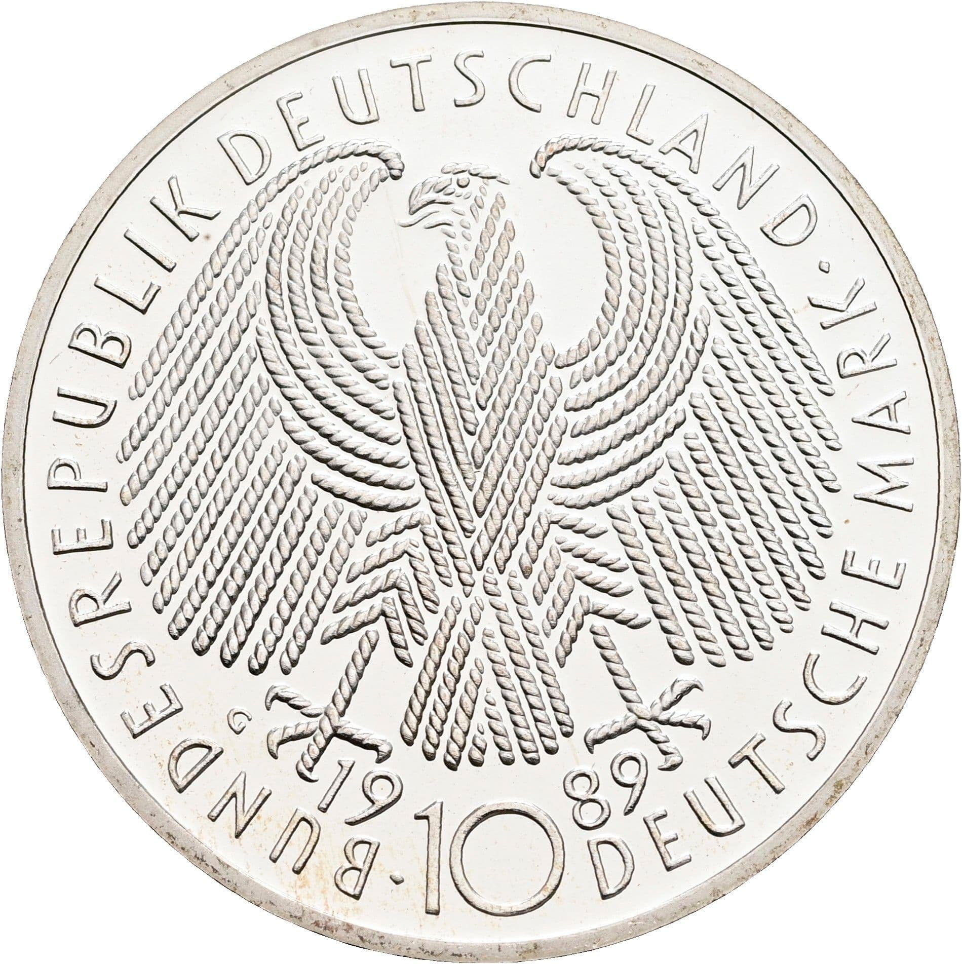 10 Deutsche Mark 1989 – Rückseite