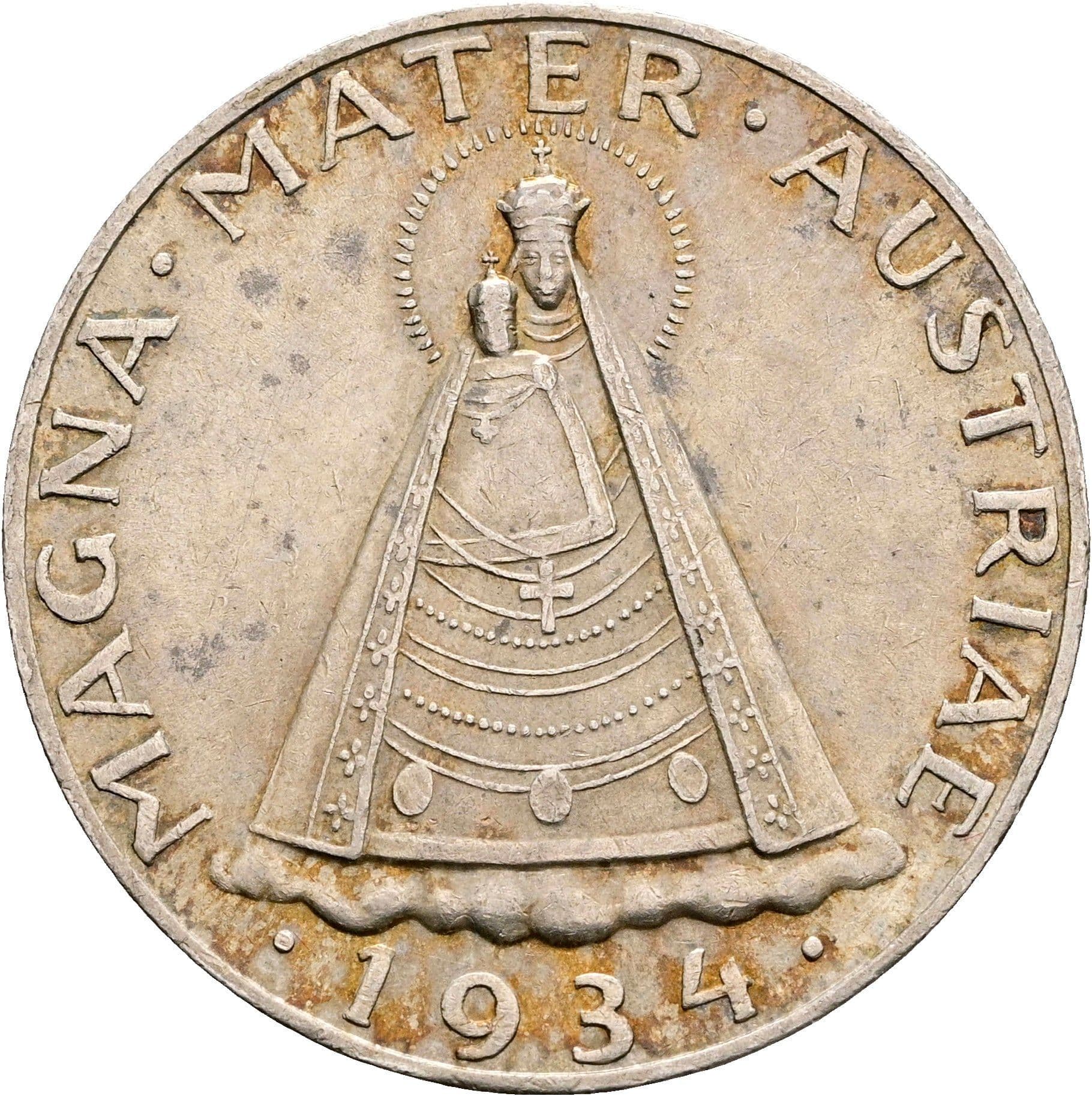 5 Schilling 1934 – Vorderseite