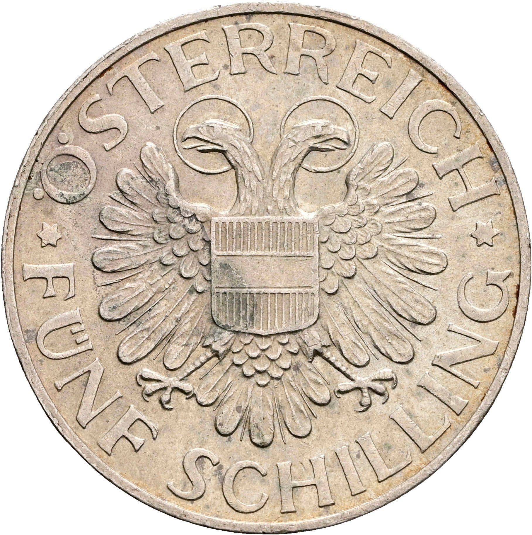 5 Schilling 1934 – Rückseite