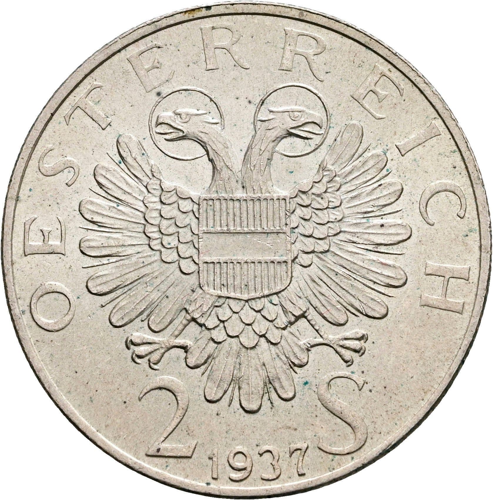 2 Schilling 1937 – Rückseite