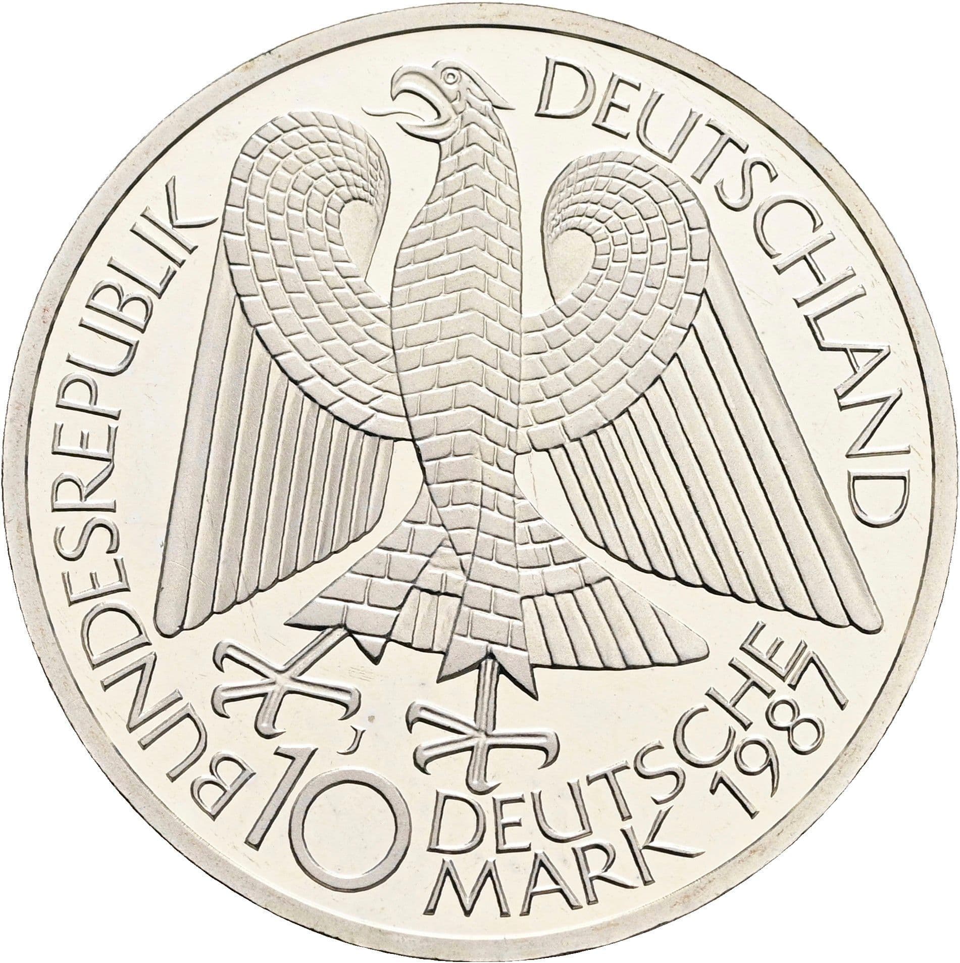 10 Deutsche Mark 1987 – Rückseite