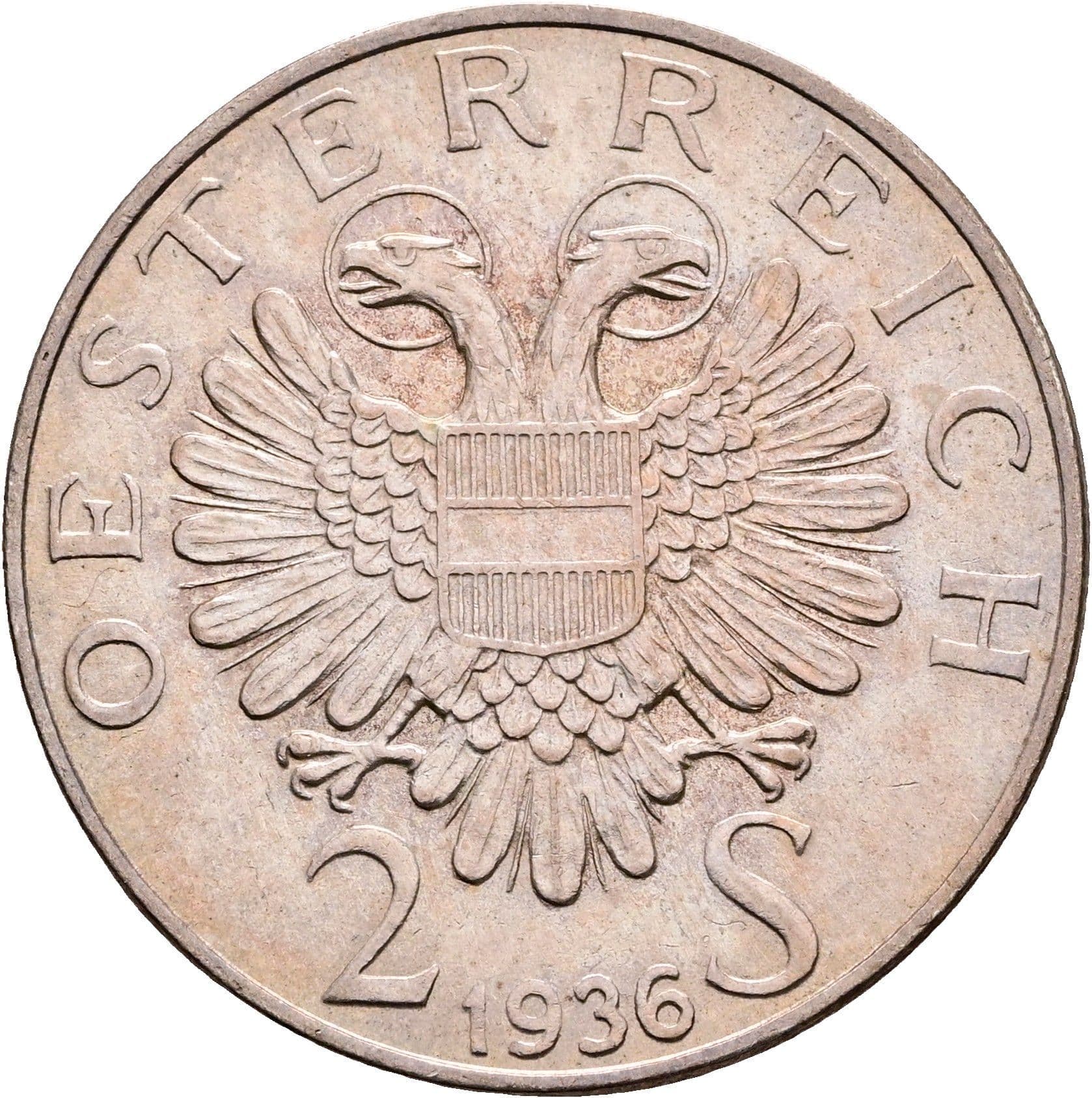 2 Schilling 1936 – Rückseite