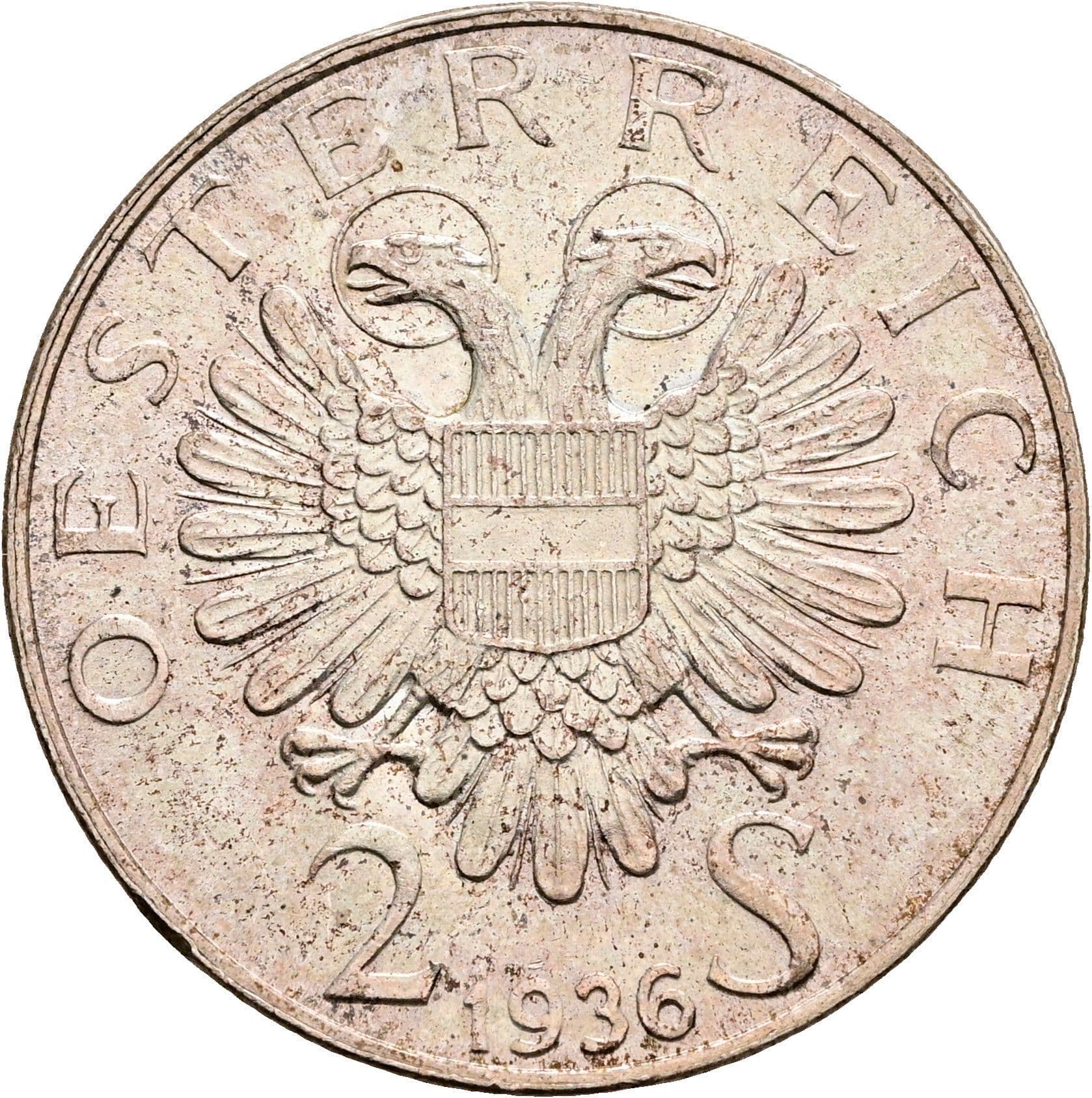 2 Schilling 1936 – Rückseite