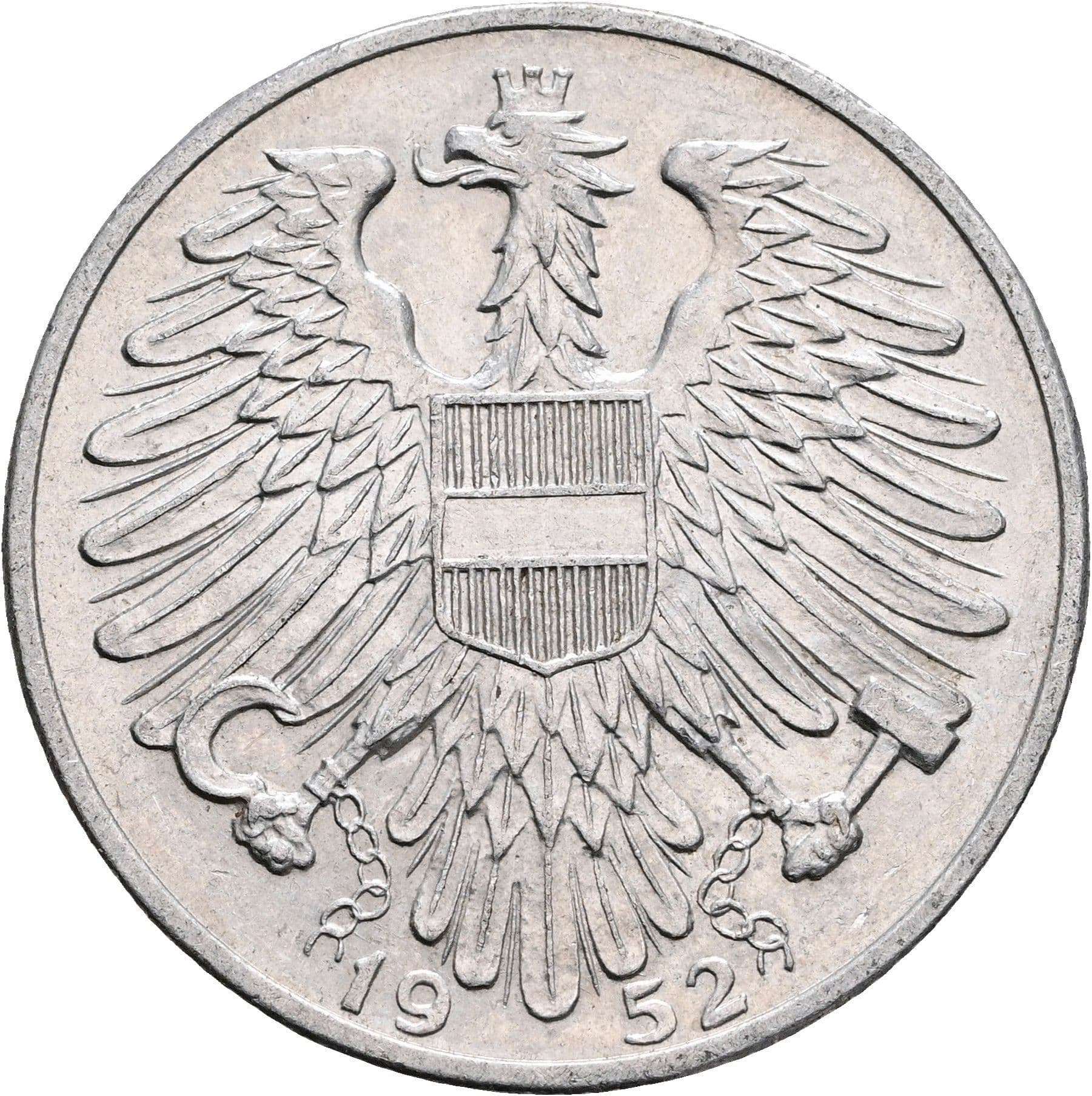 5 Schilling 1952 – Rückseite