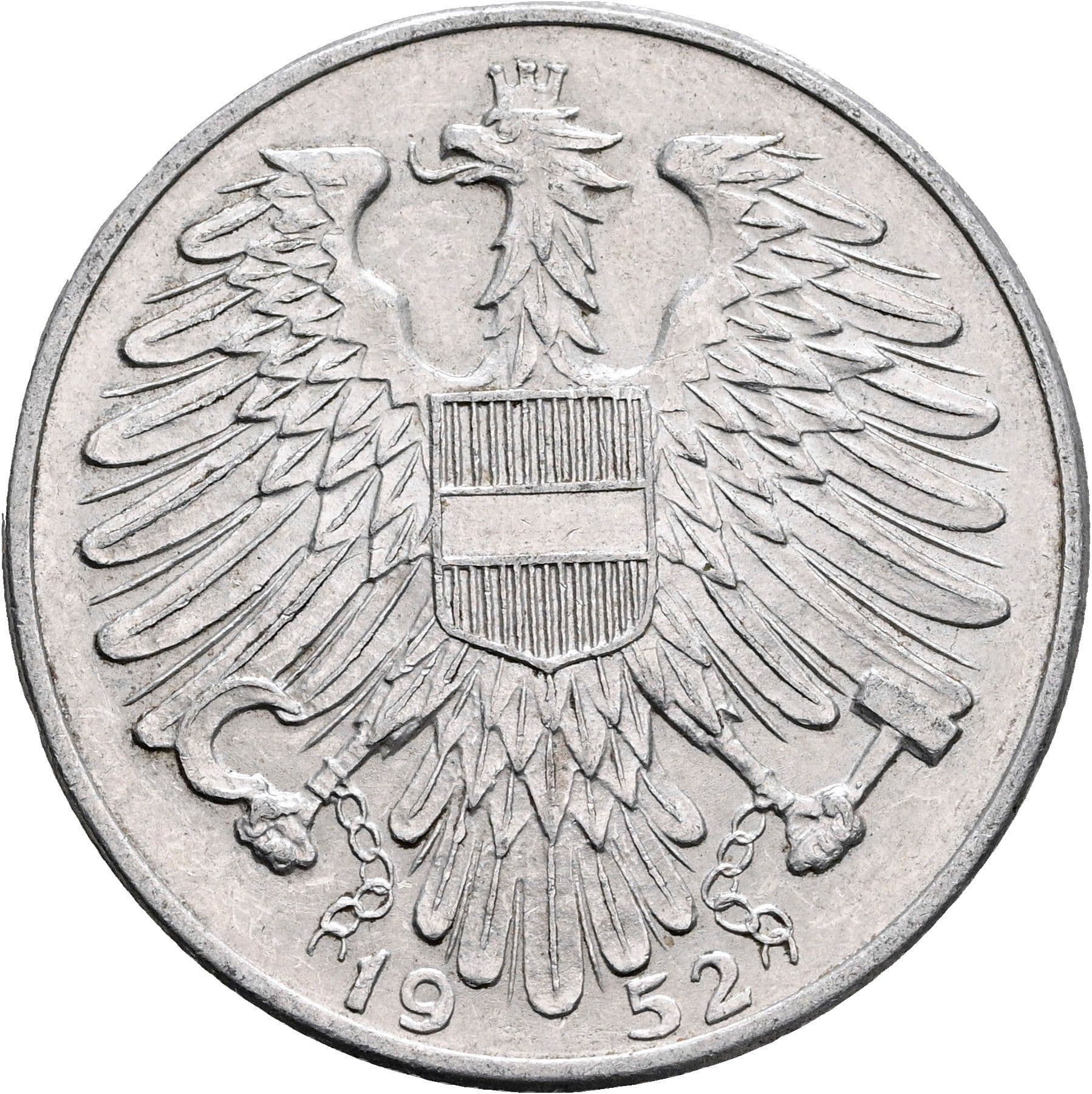 5 Schilling 1952 – Rückseite