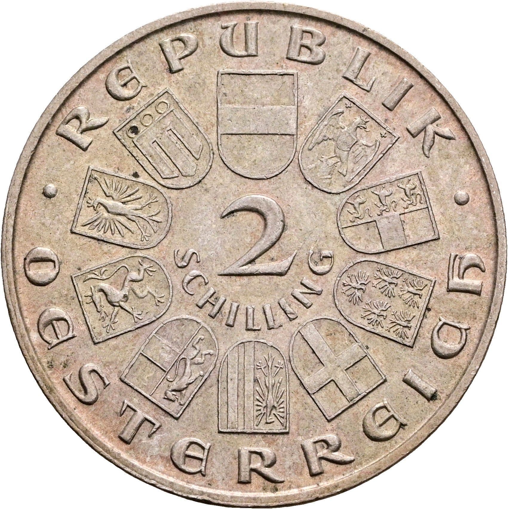 2 Schilling 1929 – Rückseite