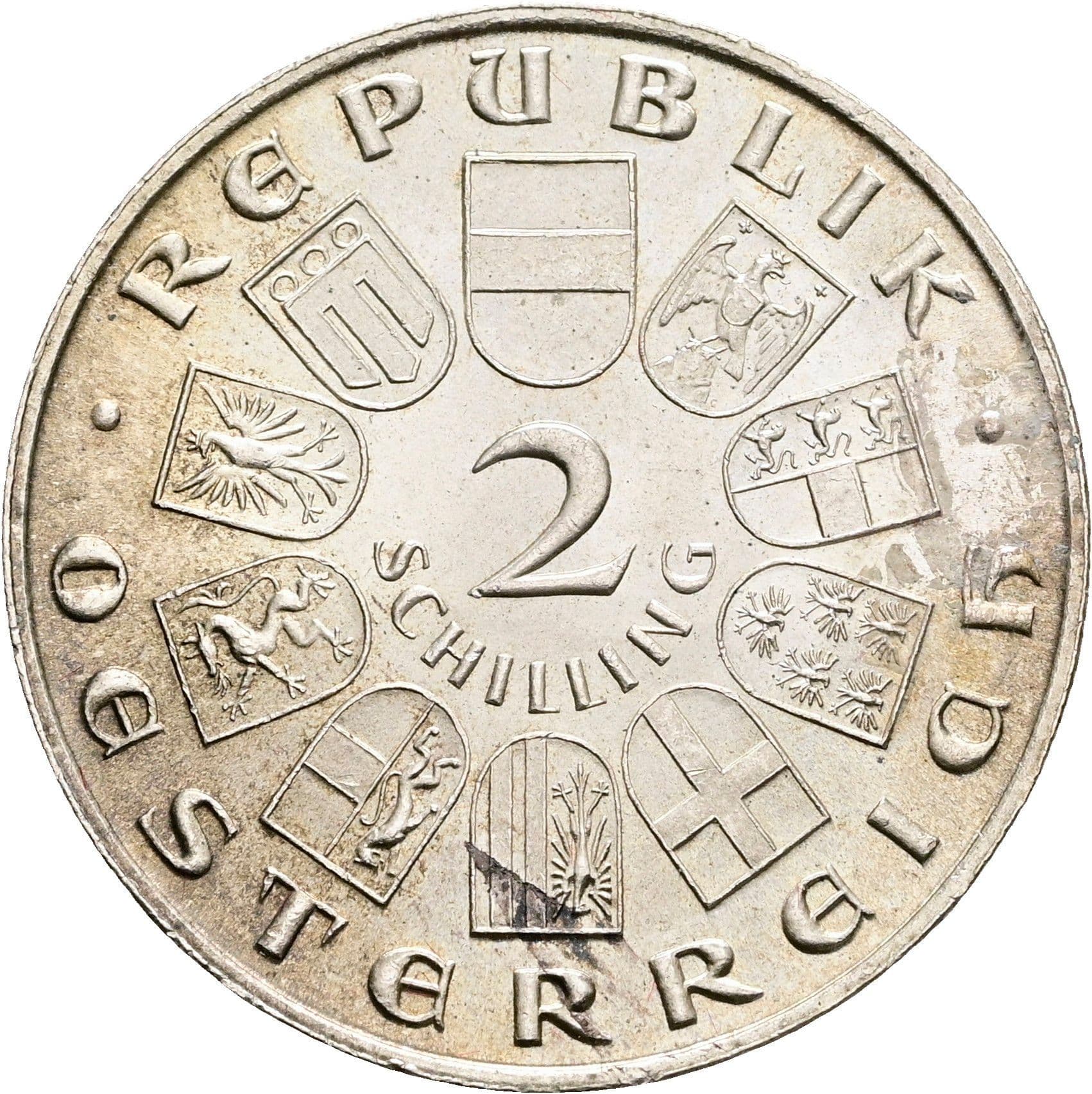 2 Schilling 1933 – Vorderseite