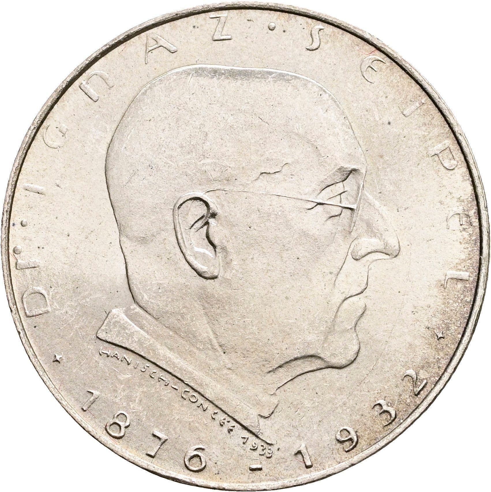 2 Schilling 1933 – Rückseite