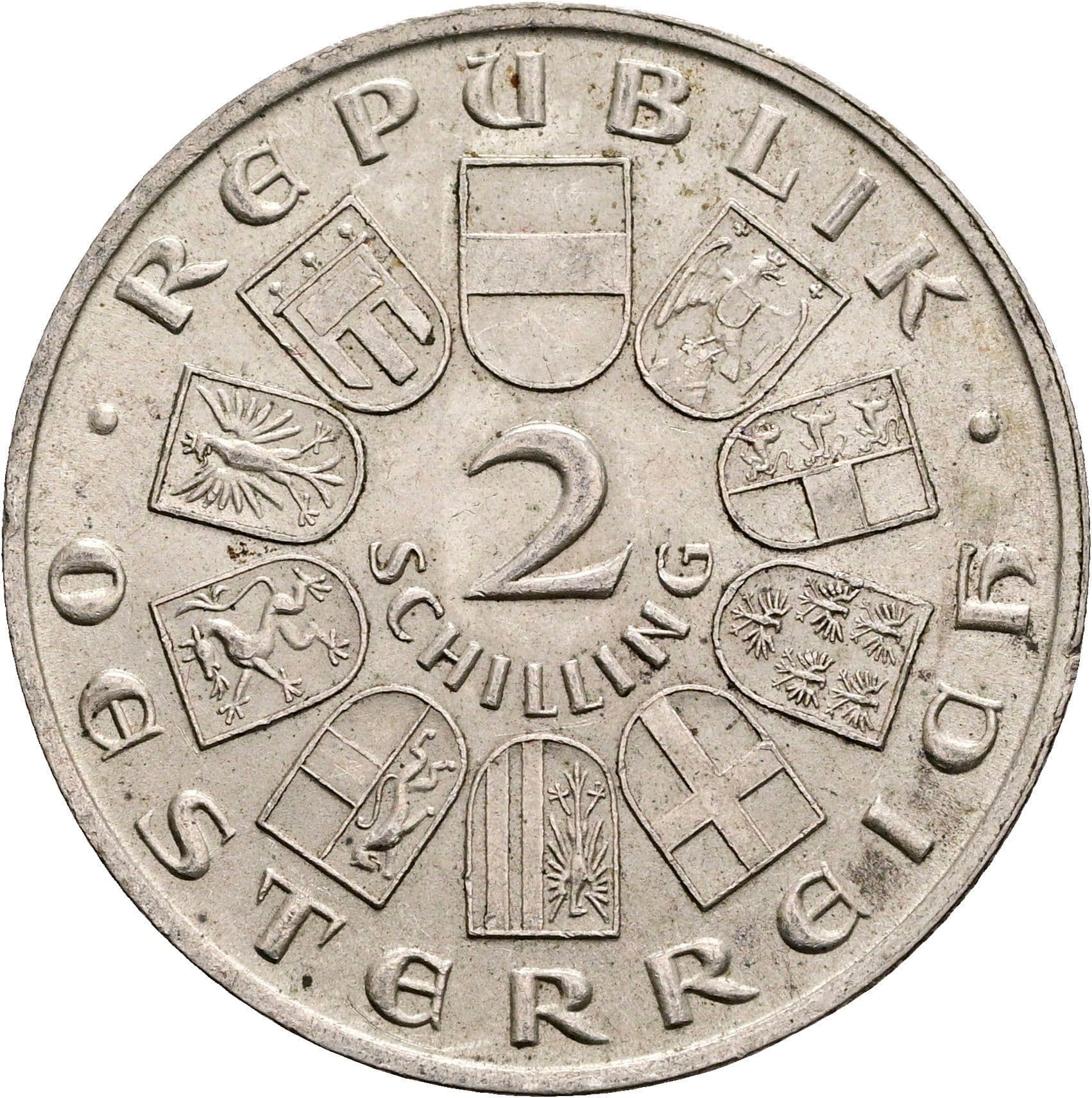2 Schilling 1928 – Vorderseite