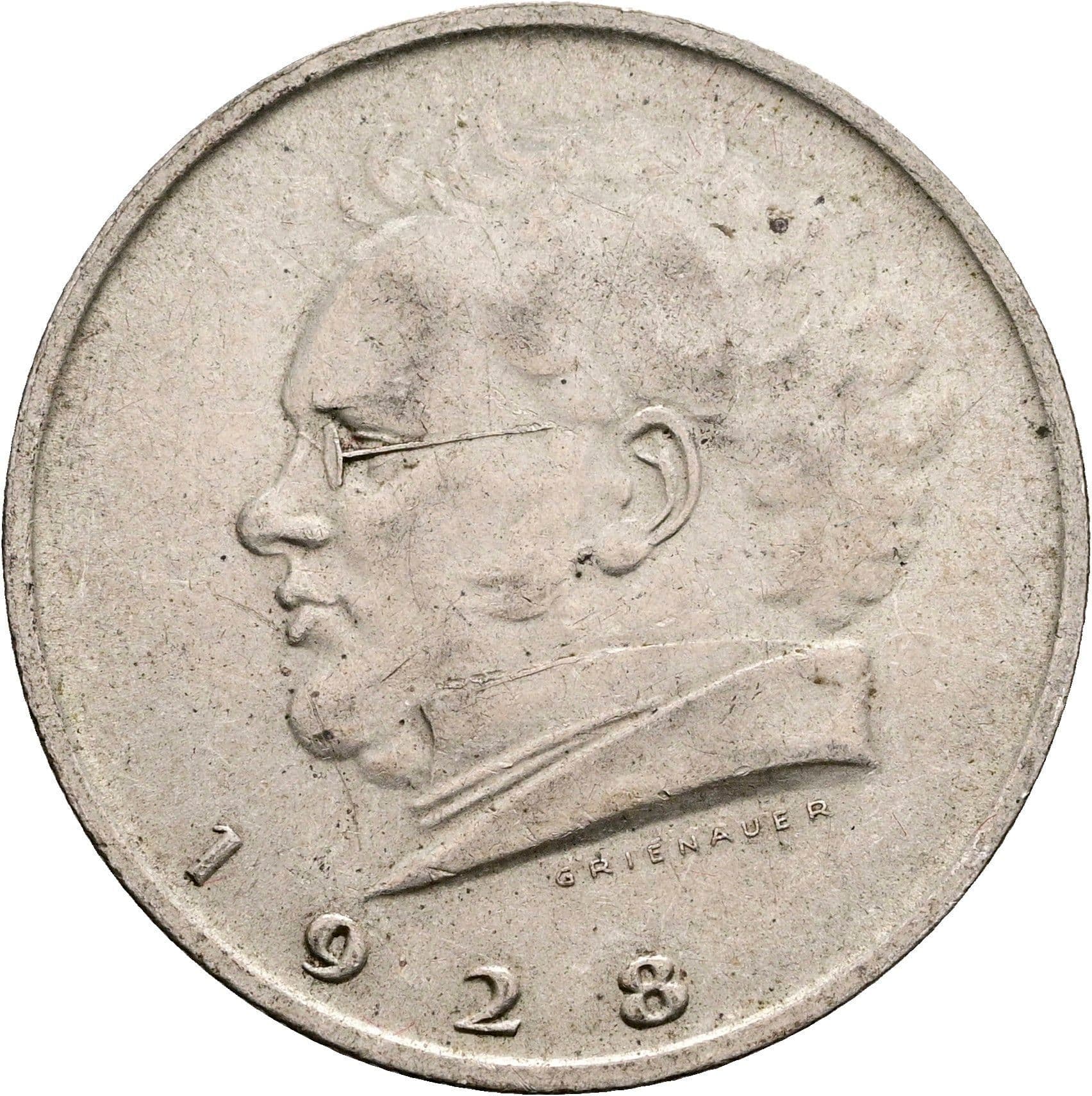 2 Schilling 1928 – Rückseite