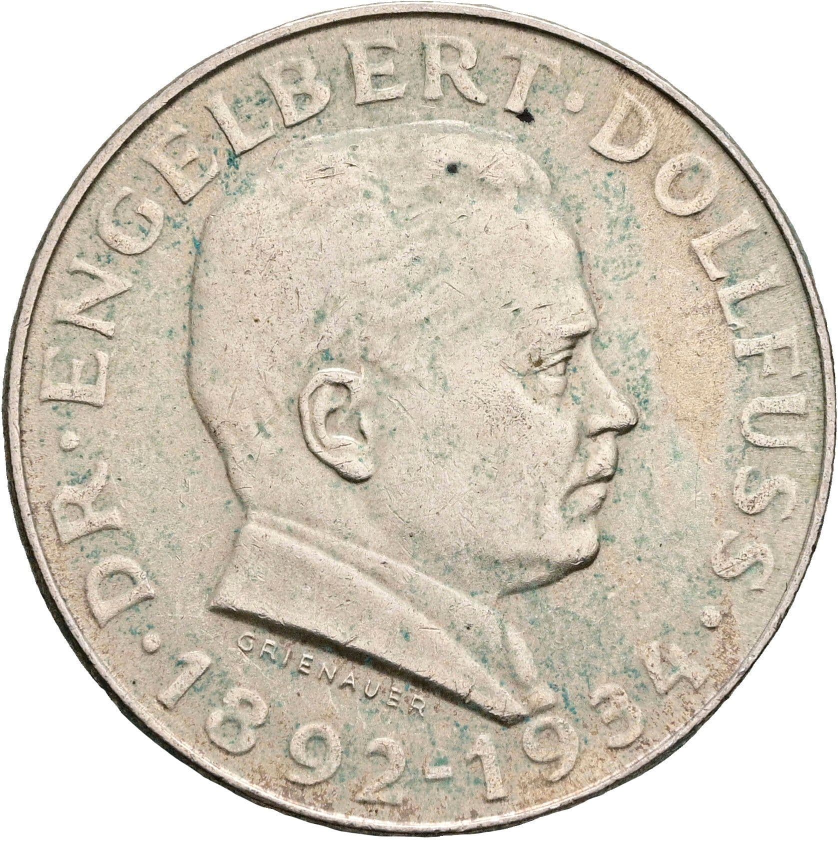 2 Schilling 1934 – Vorderseite