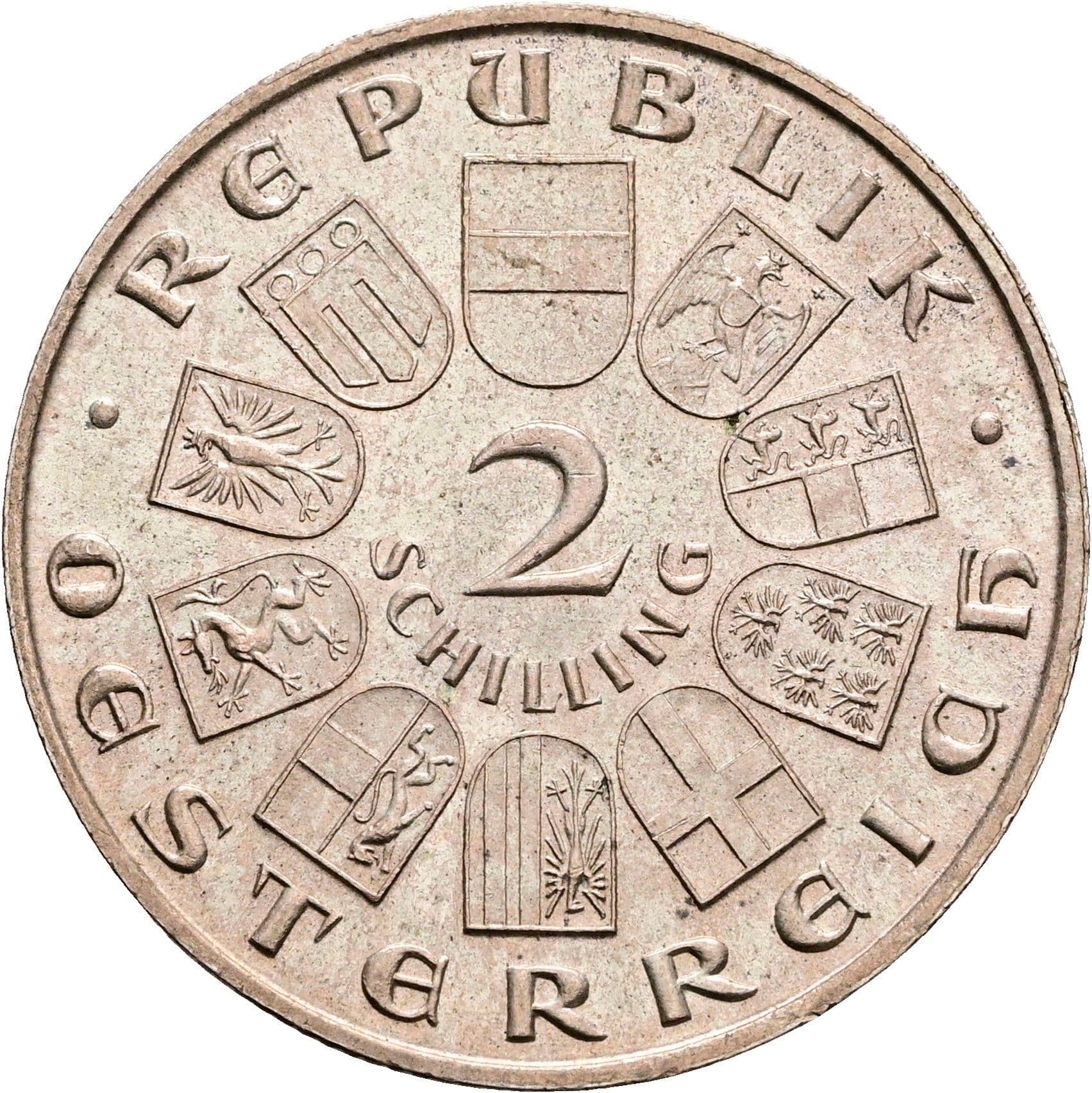 2 Schilling 1933 – Vorderseite