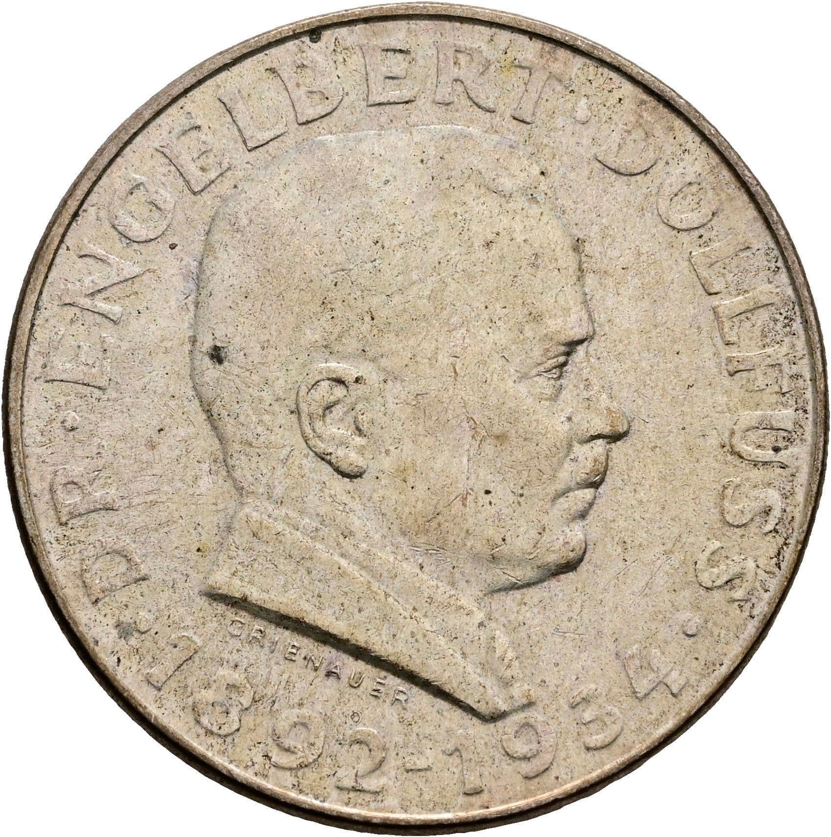 2 Schilling 1934 – Vorderseite