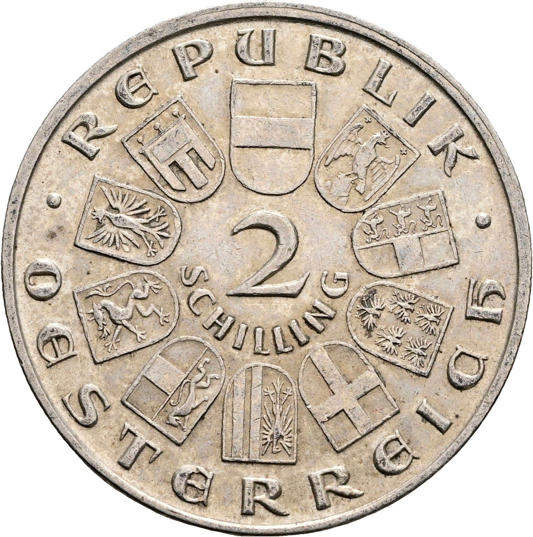2 Schilling 1928 – Vorderseite
