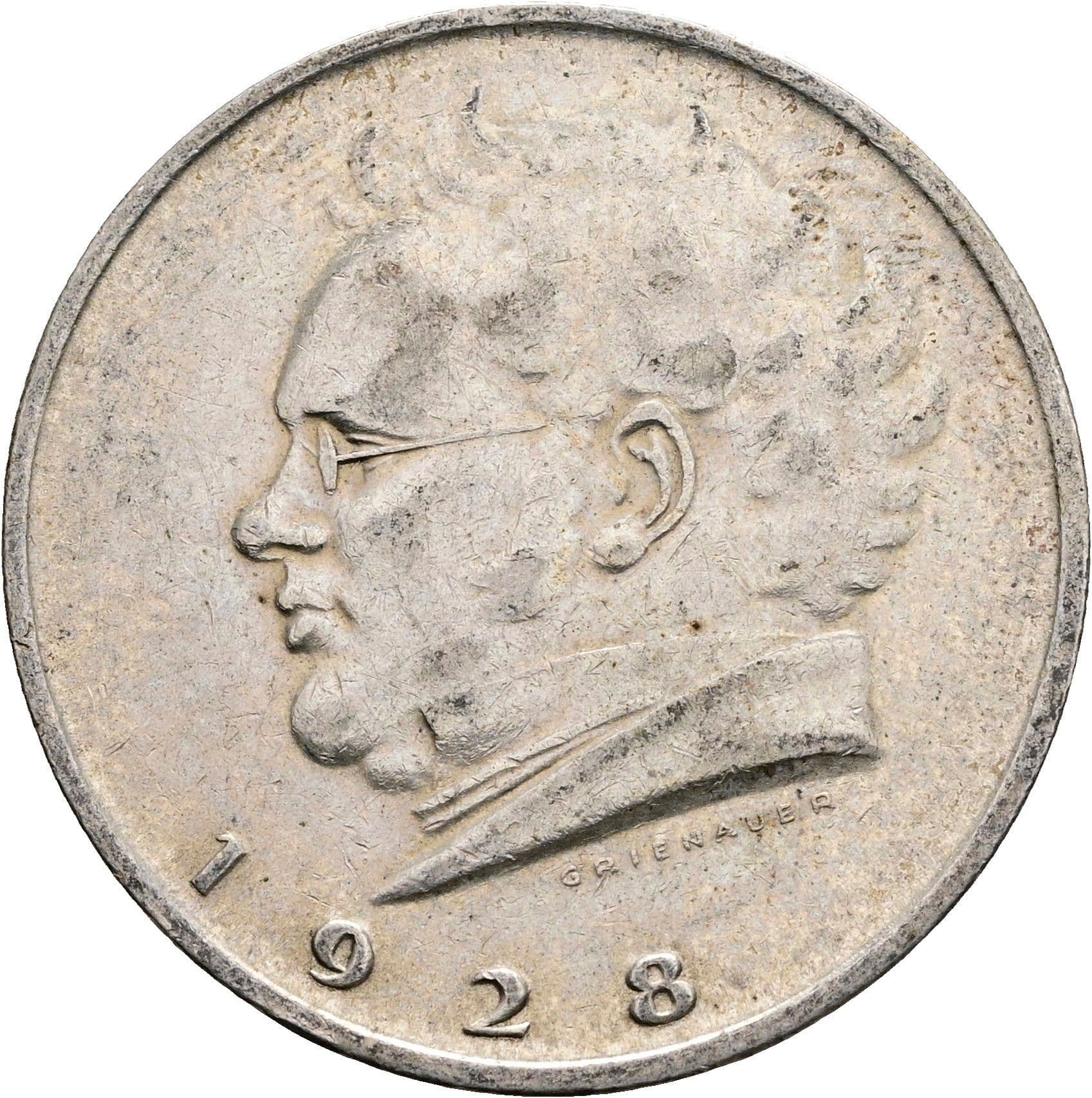 2 Schilling 1928 – Rückseite