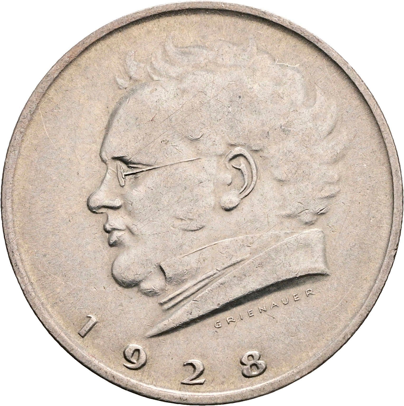 2 Schilling 1928 – Rückseite