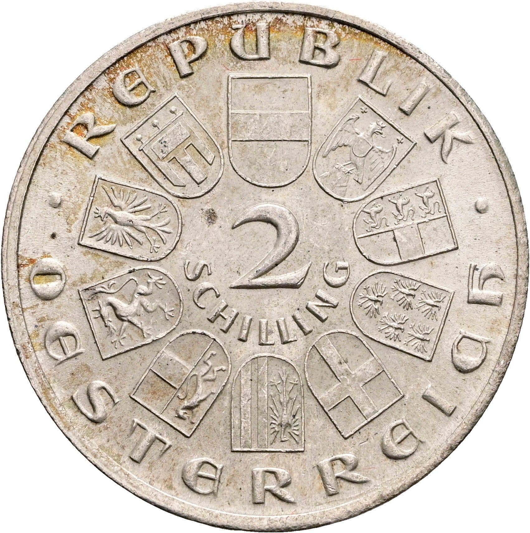 2 Schilling 1928 – Vorderseite