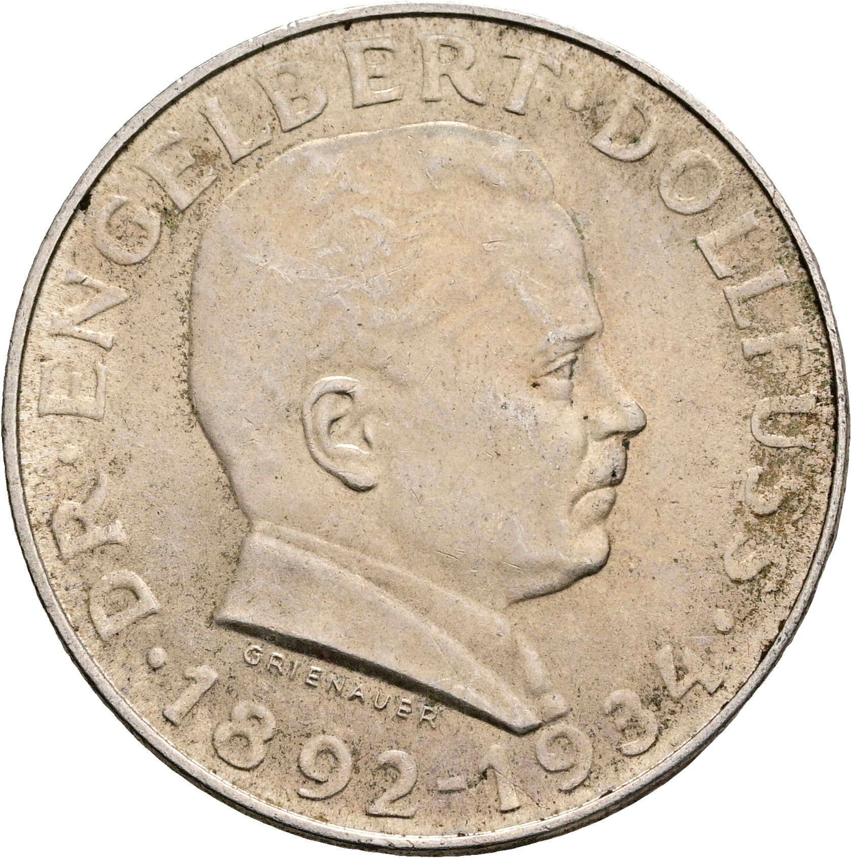 2 Schilling 1934 – Vorderseite