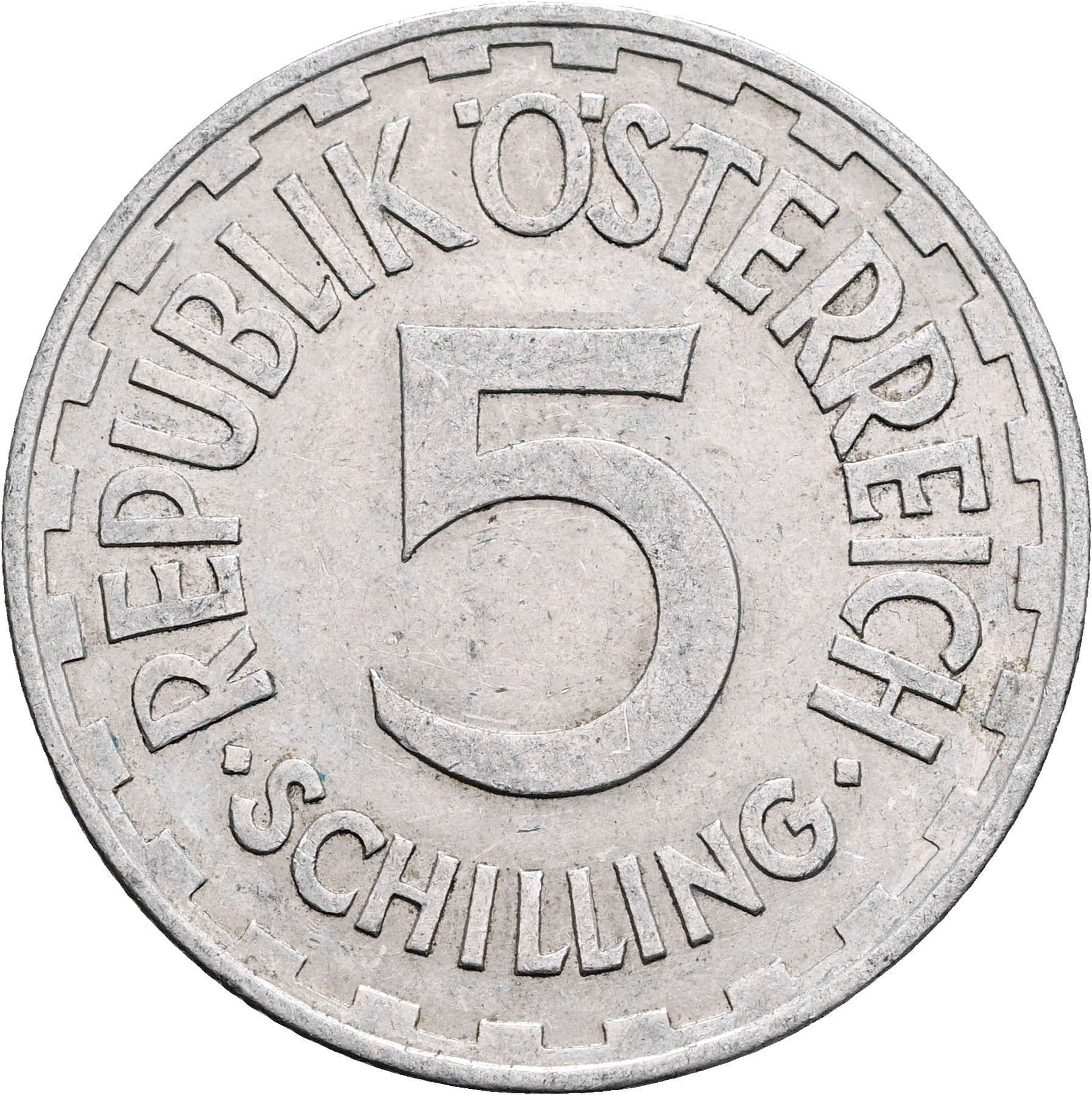 5 Schilling 1952 – Vorderseite