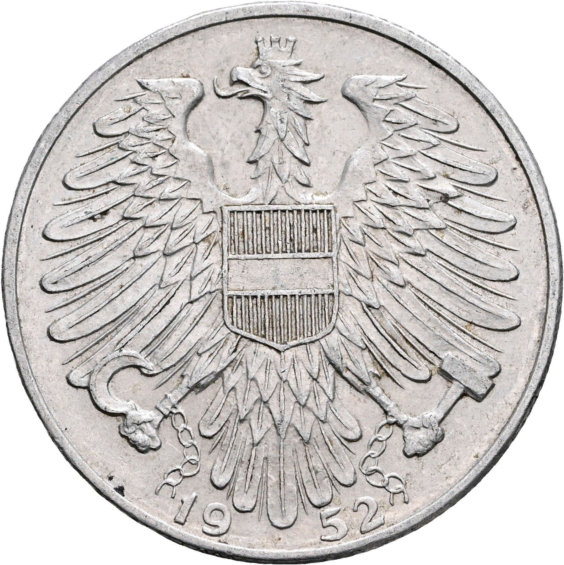5 Schilling 1952 – Rückseite