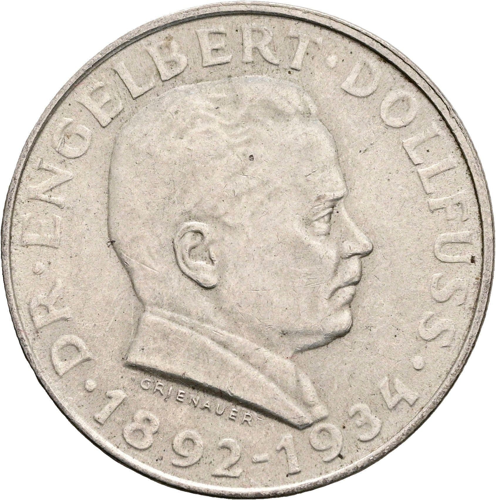 2 Schilling 1934 – Vorderseite