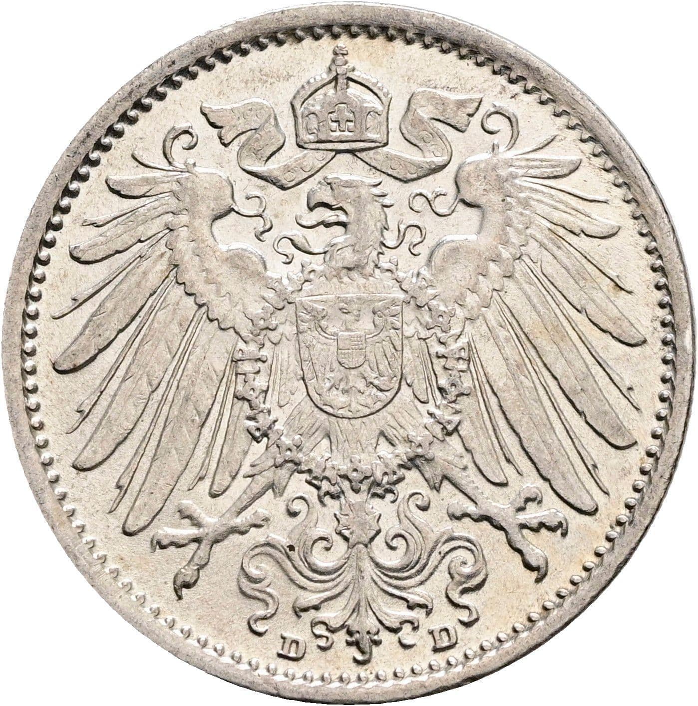 1 Mark 1915 D – Rückseite