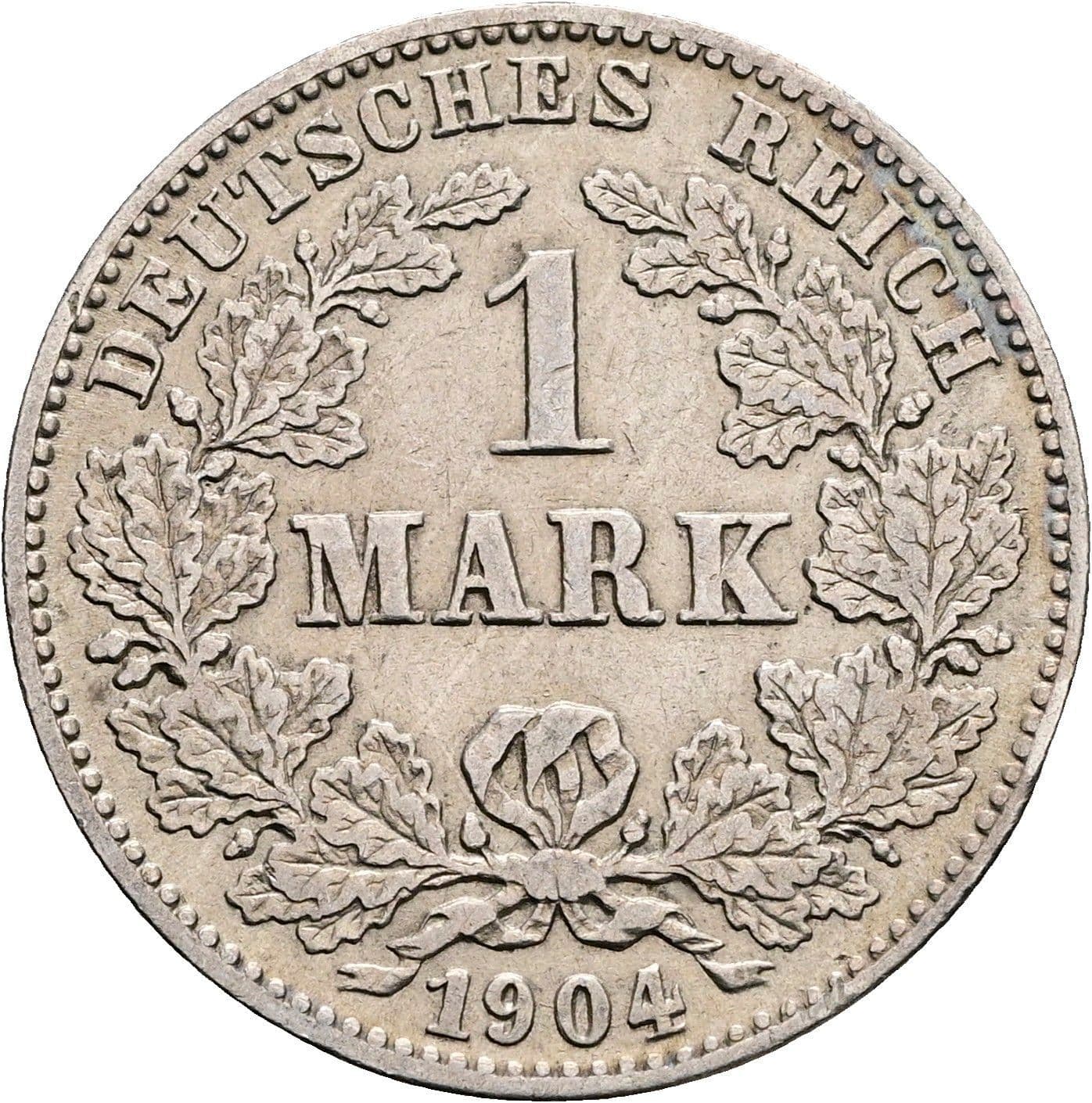 1 Mark 1904 J – Vorderseite