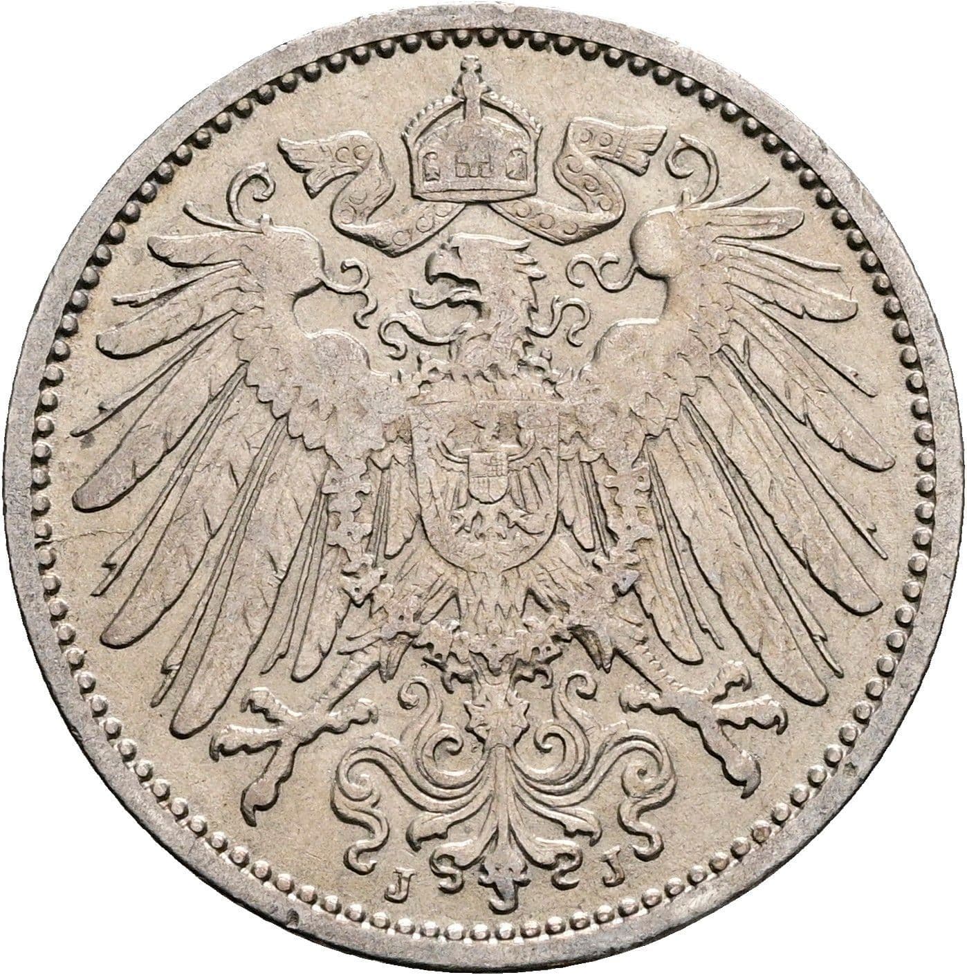 1 Mark 1904 J – Rückseite