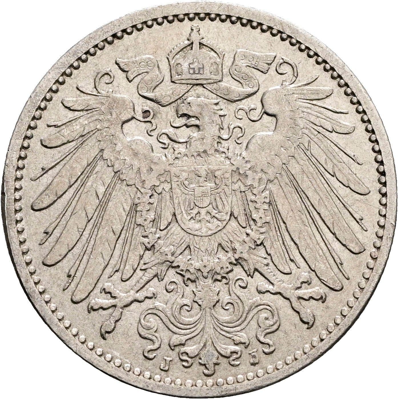 1 Mark 1905 J – Rückseite