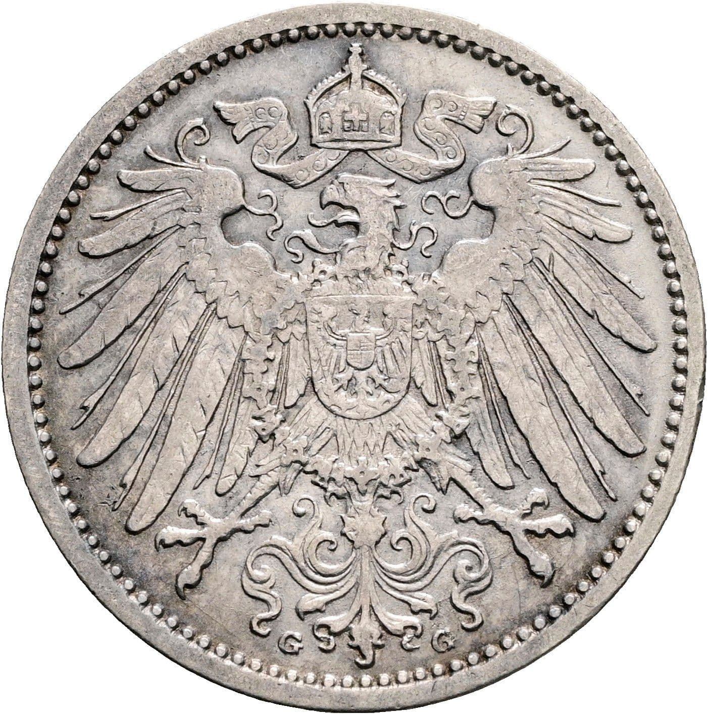 1 Mark 1907 G – Rückseite