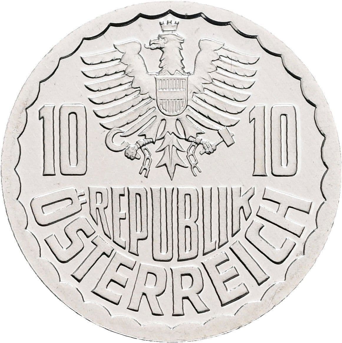 10 Groschen 1987 – Rückseite