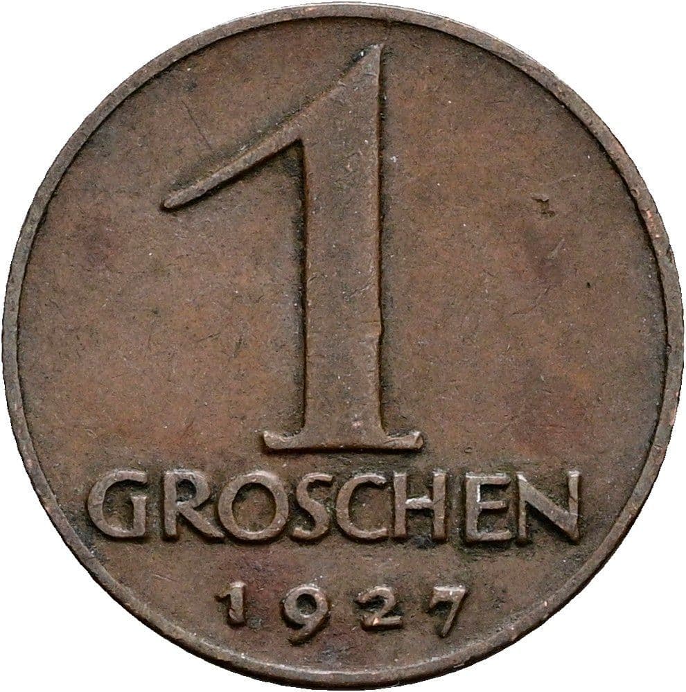 1 Groschen 1927 – Vorderseite