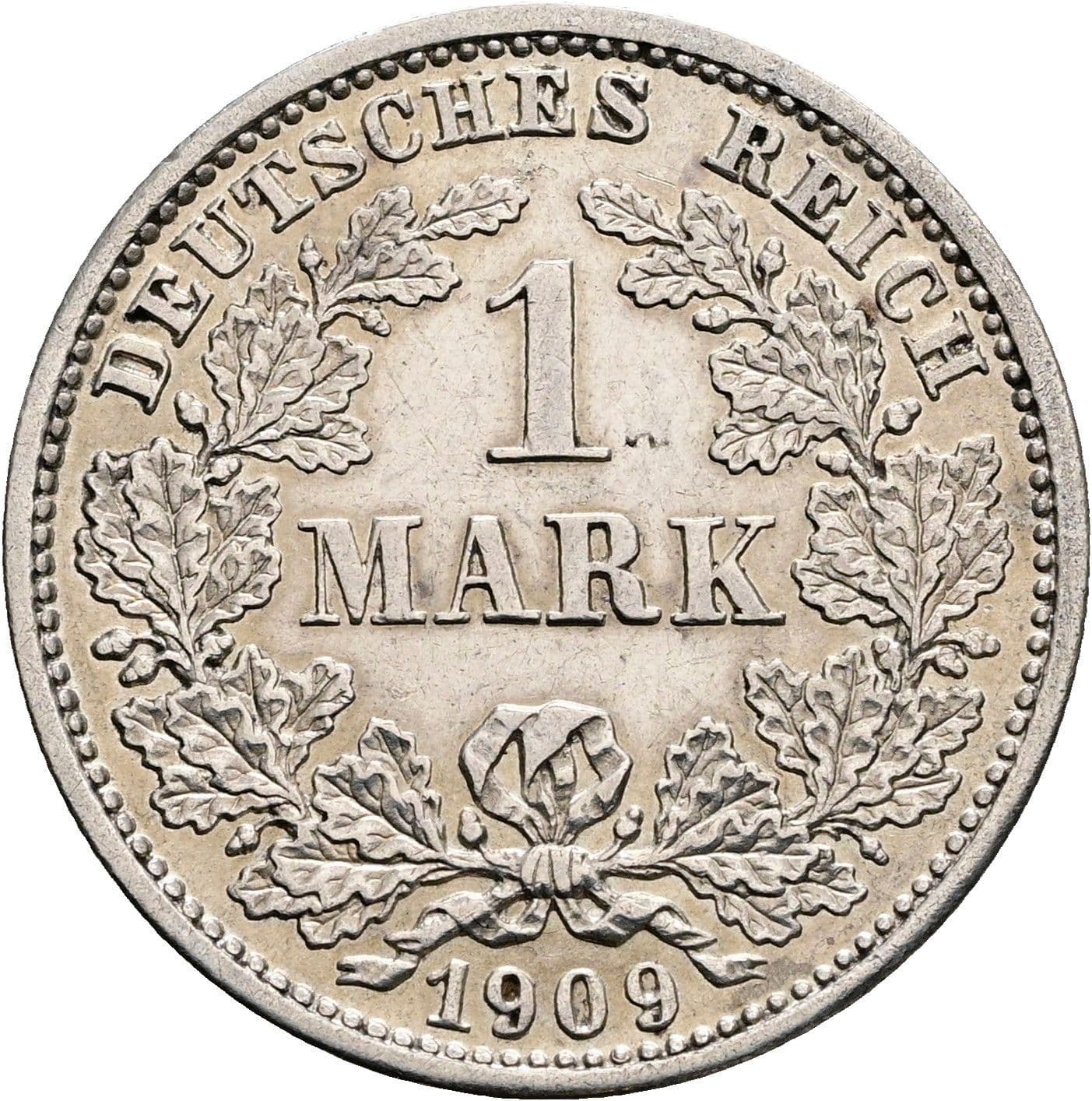 1 Mark 1909 D – Vorderseite
