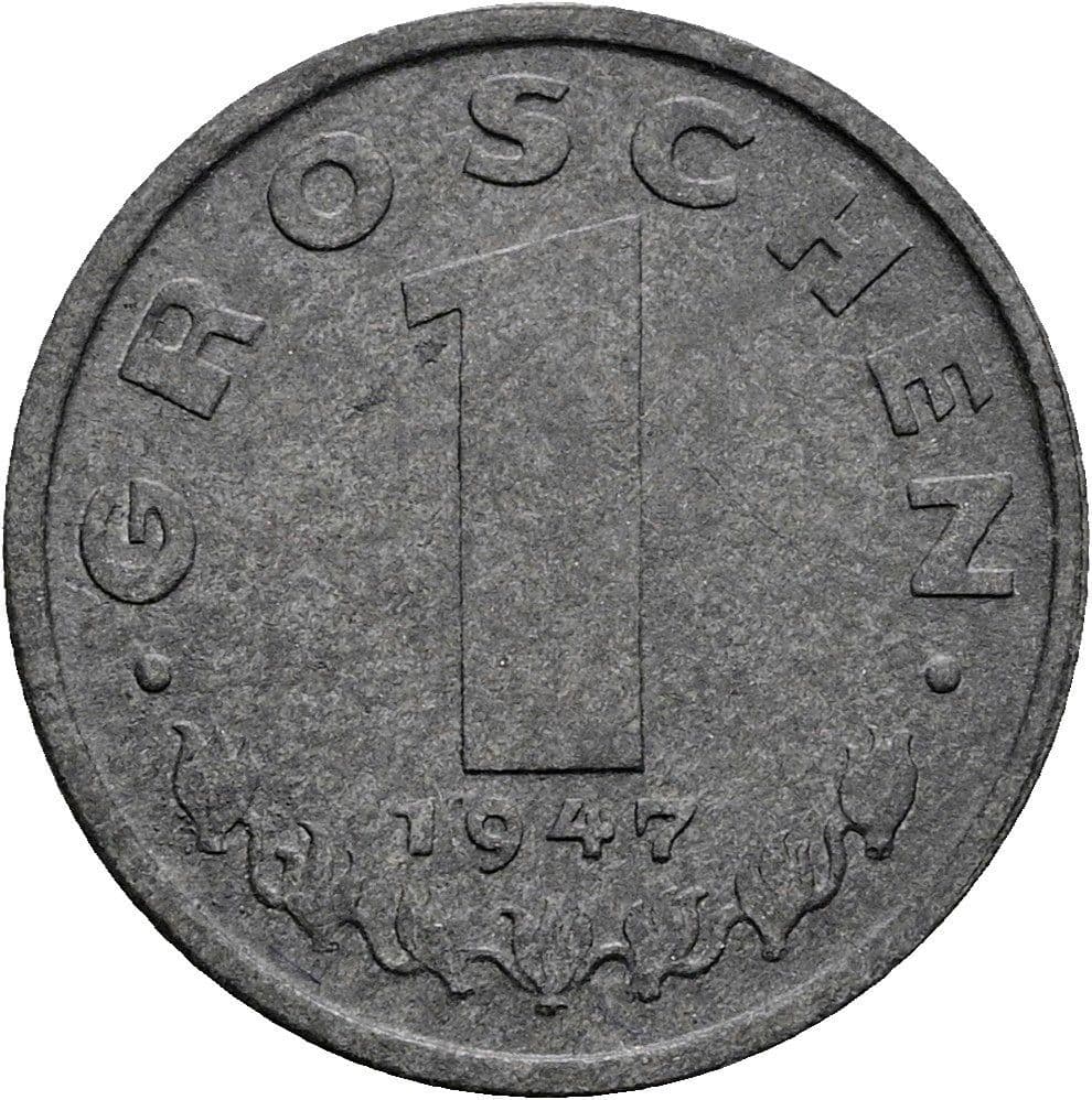 1 Groschen 1947 – Vorderseite