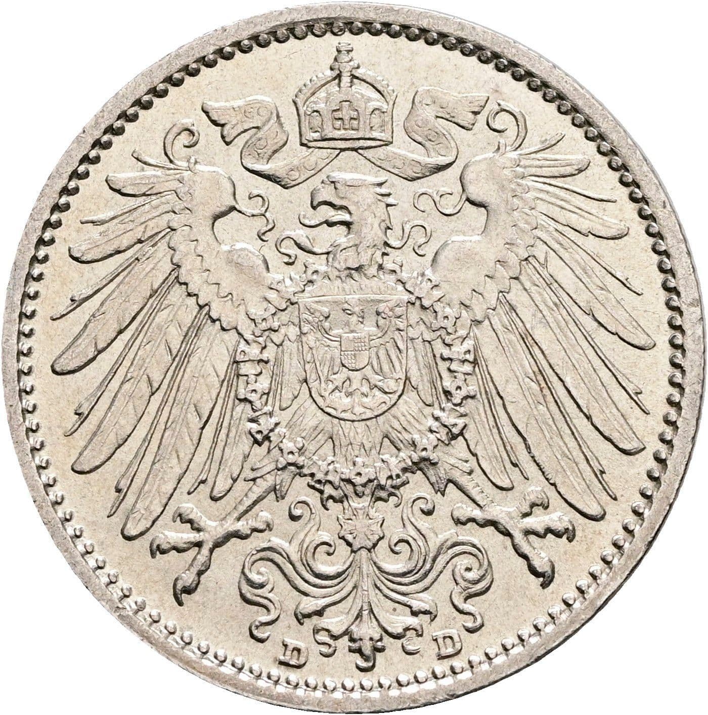 1 Mark 1906 D – Rückseite