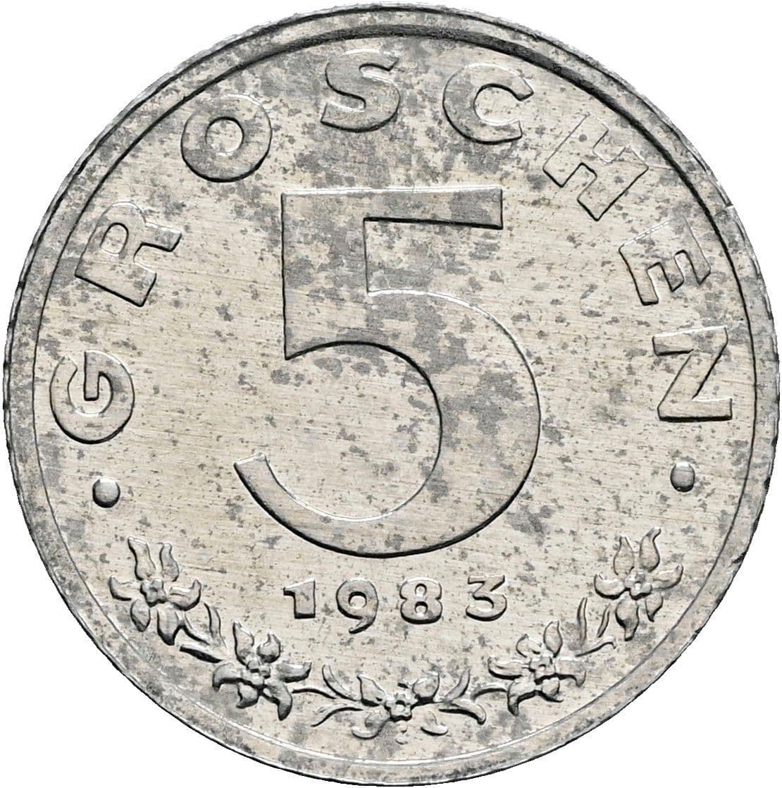 5 Groschen 1983 – Vorderseite