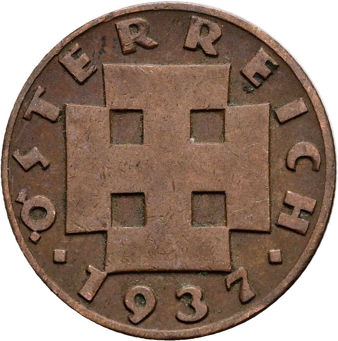2 Groschen 1937 – Rückseite