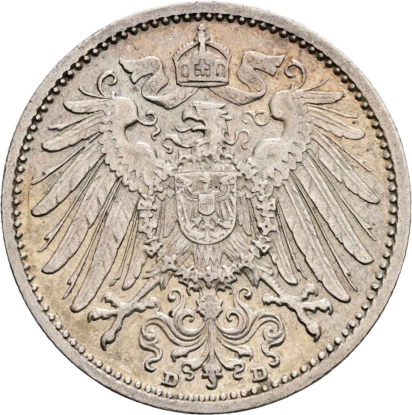 1 Mark 1905 D – Rückseite