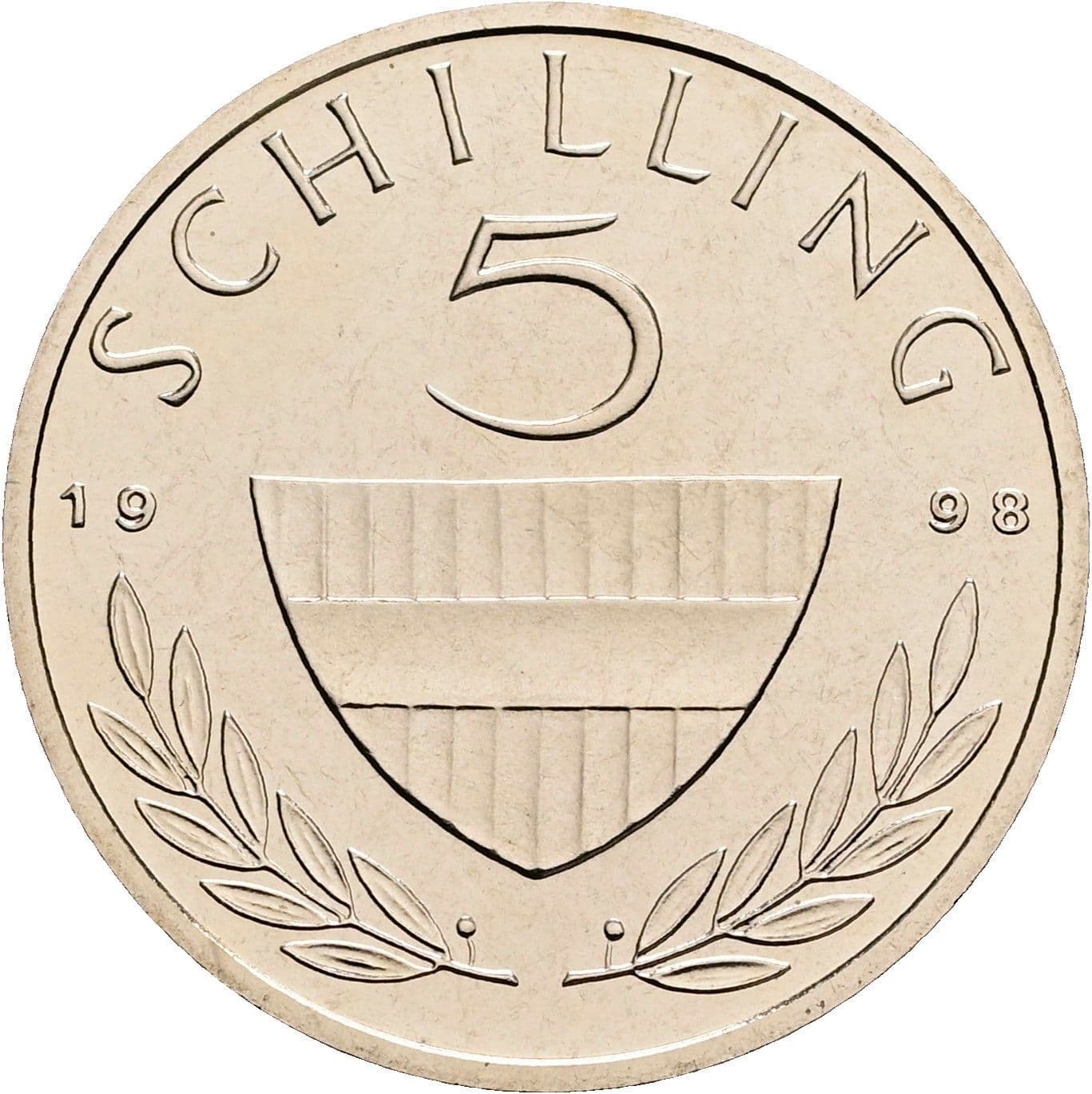 5 Schilling 1998 – Vorderseite