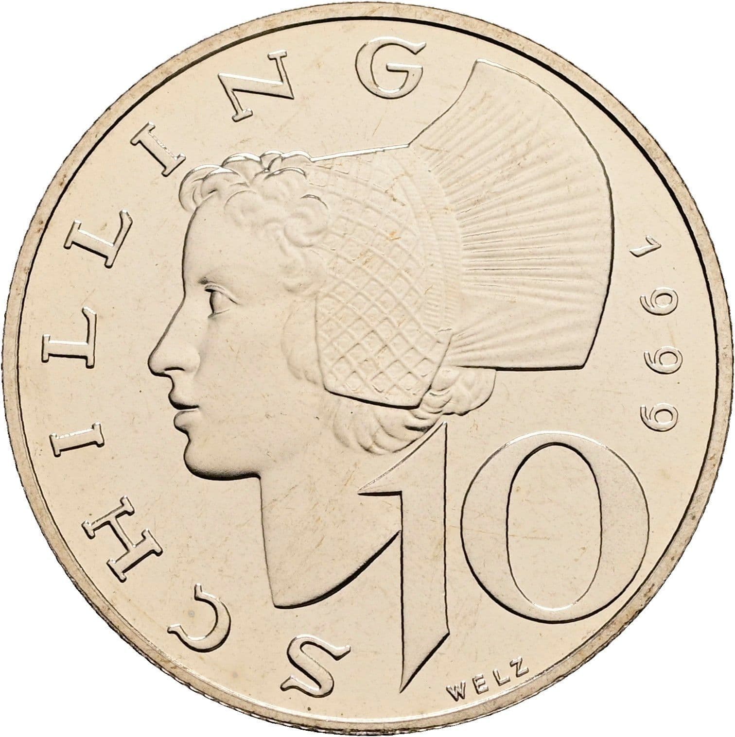 10 Schilling 1999 – Vorderseite